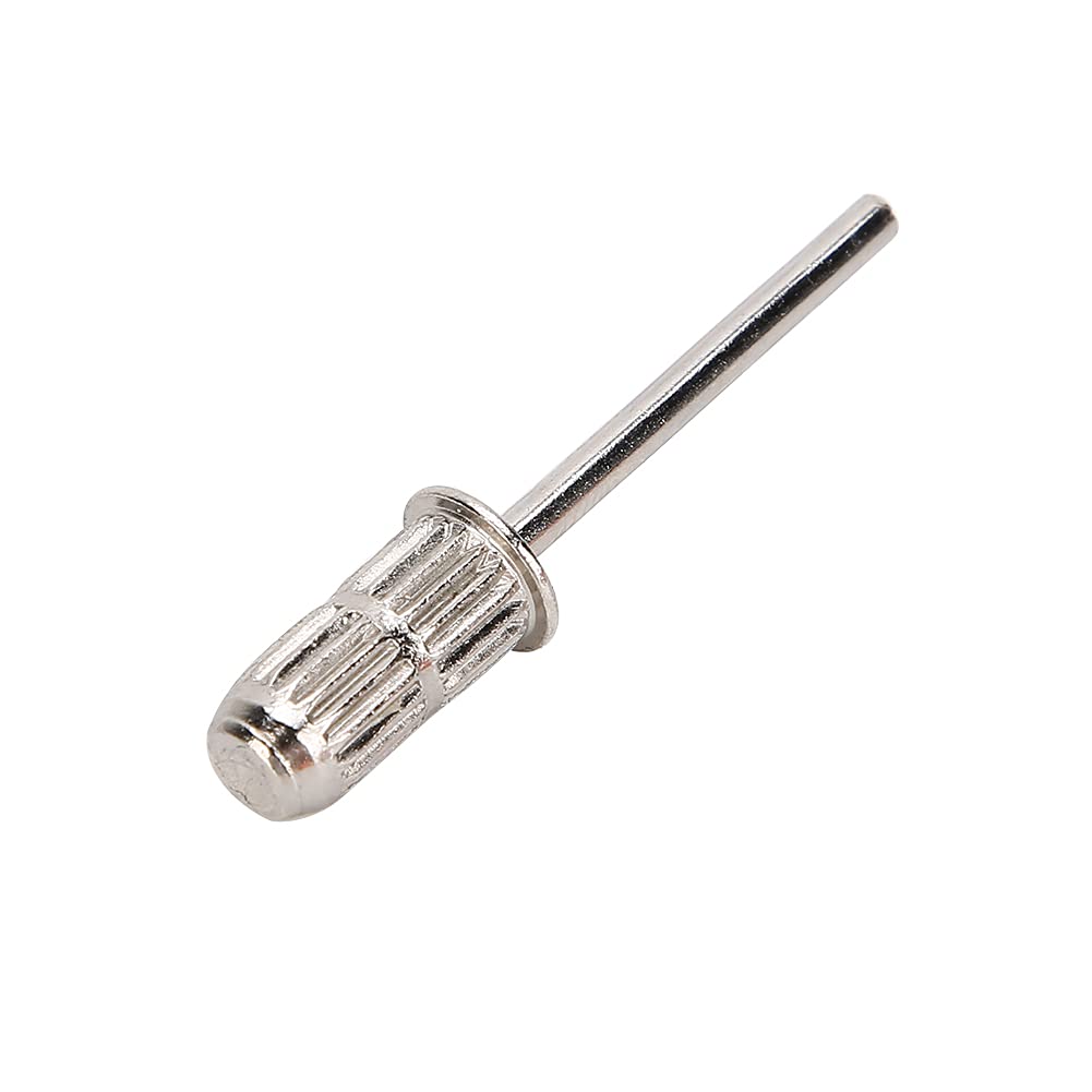 High-Quality Sanding Mandrel Bit for Nails - Professional Salon & Home Manicure Tool with Silver Finish & Plastic Tube - Perfect for Nail Art, Pedicures & DIY Beauty Care