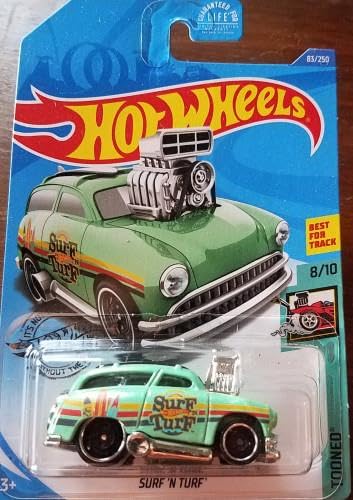Hot Wheels Surf 'N Turf Green Die-Cast Car - Limited Edition 83/250 Tooned Series 8/10 - Collectible Toy for Kids & Adults - Perfect for Display, Play & Racing Scenes