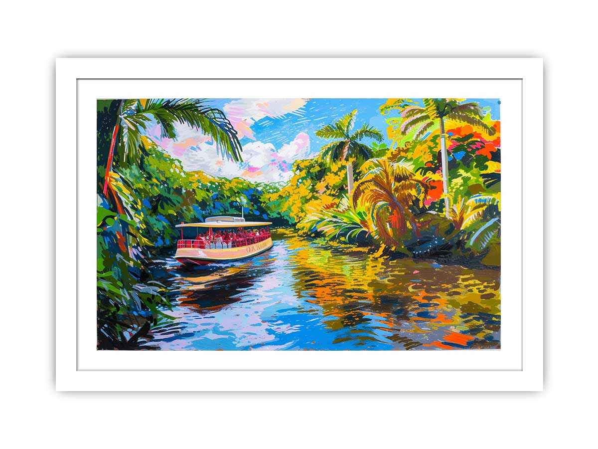 Stunning Brisbane River Framed Print - High Quality Wall Art Decor for Living Room, Office & Bedroom - Perfect Australian Landscape Gift for Home & Office Decor