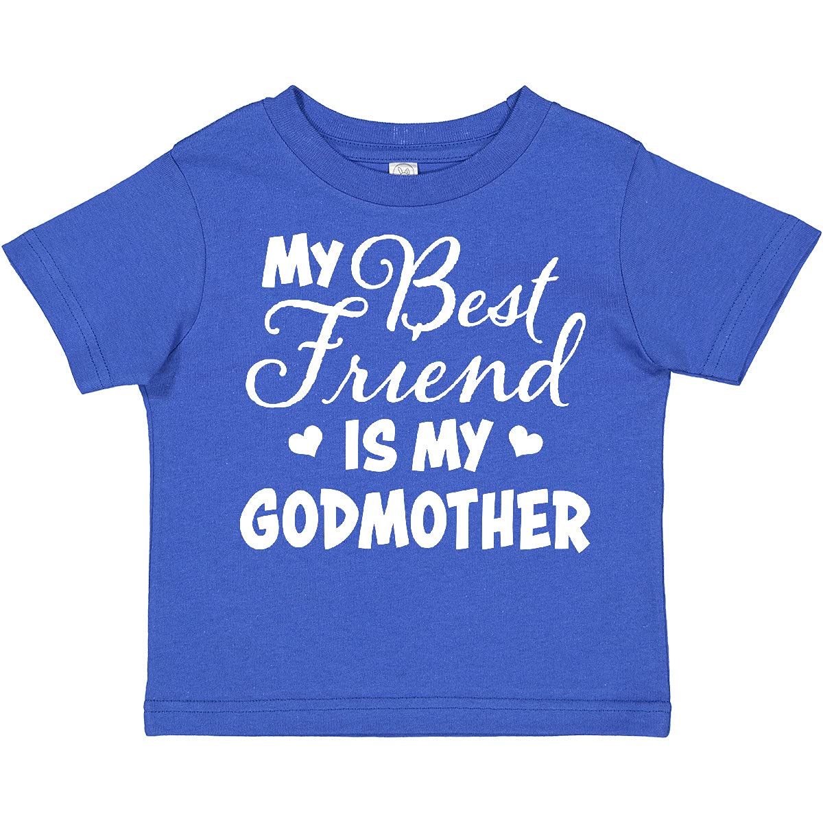 Inktastic My Best Friend is My Godmother with Hearts Toddler T-Shirt - Perfect for Birthdays, Holidays, and Family Gatherings