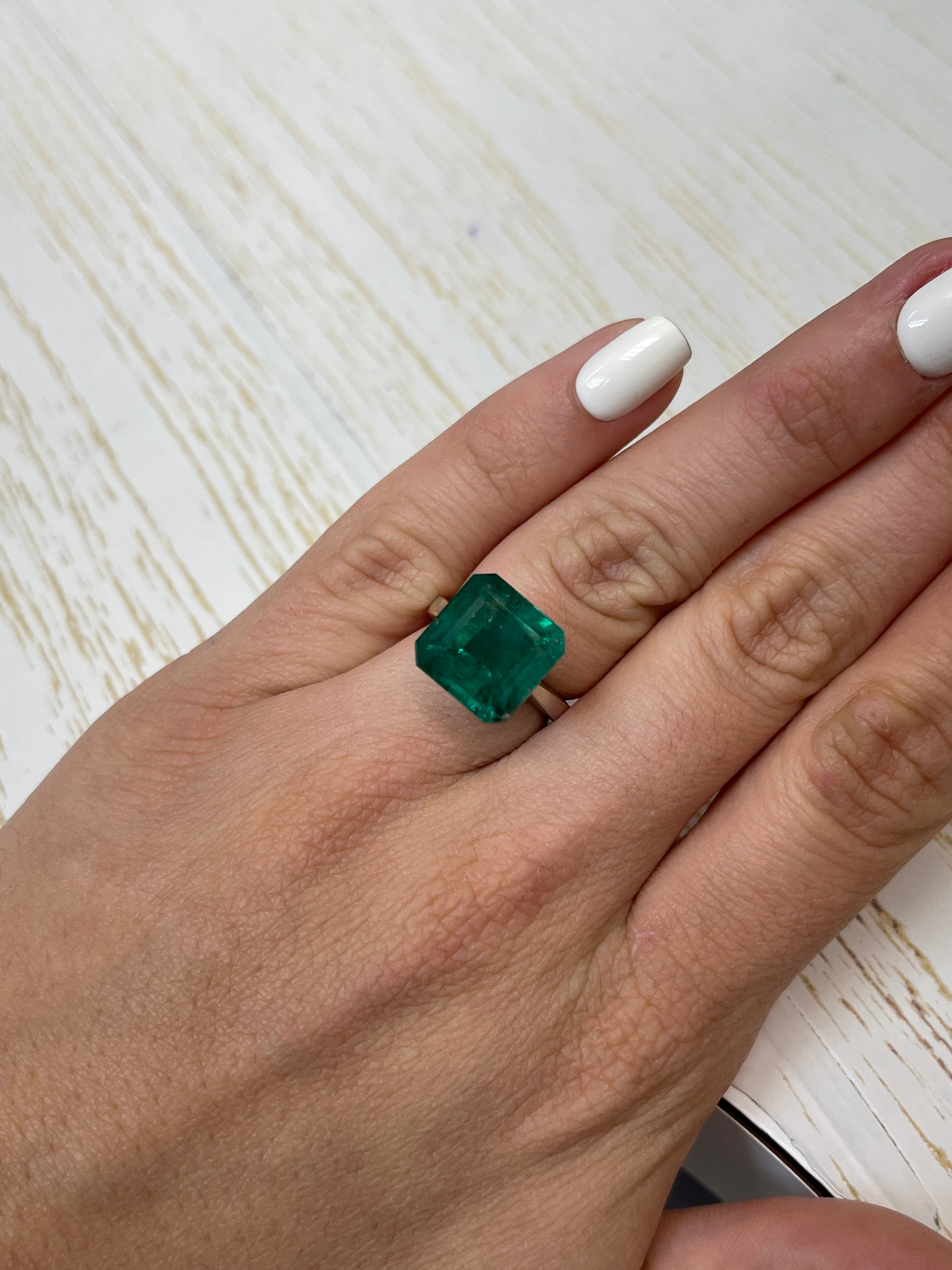10.01 Carat Vivid Dark Green Natural Zambian Emerald - Asscher Cut Loose Gemstone for Jewelry Making, Engagement Rings & Collector's Pieces