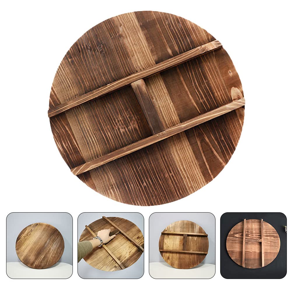 Cabilock Wooden Pot Lid Holder - 1pc Splice Protection for Cooking Utensils, Kitchenware & Household Pots | Perfect for Stovetop Cooking, Soup Making & Pot Protection