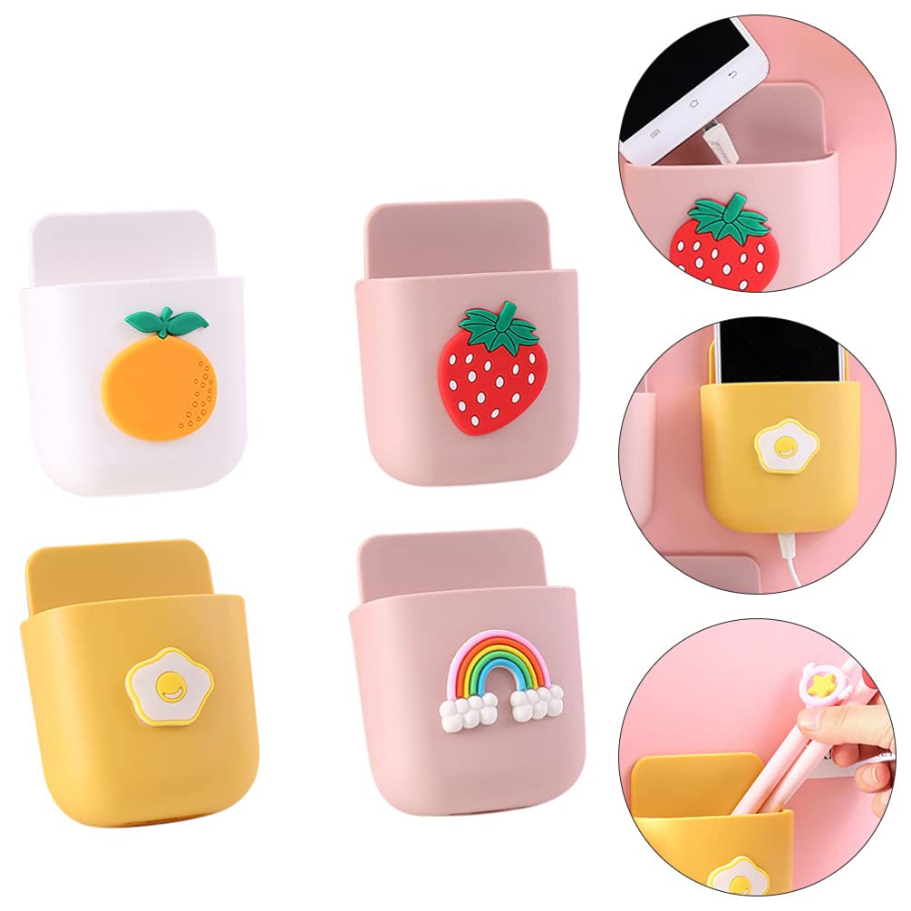 Hemobllo 4-Piece Wall-Mounted Storage Organizer Set - ABS Plastic Shelves & Garbage Bin for Bathroom, Kitchen, Bedroom - Space-Saving Home Organization Solution for Toys, Cosmetics & Small Items