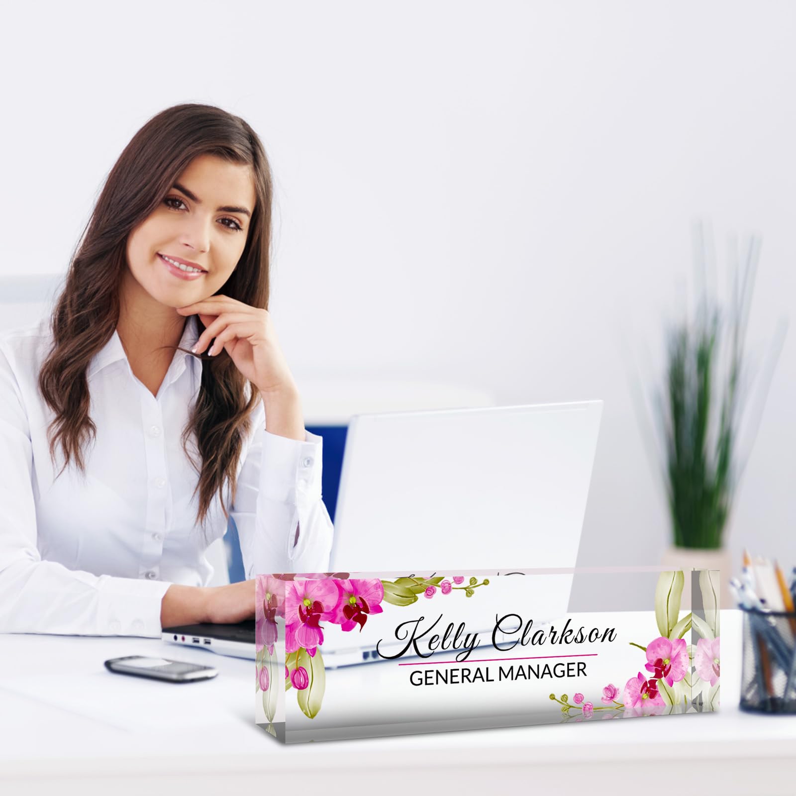 Custom Personalized Desk Name Plate - Engraved Office Nameplate for Boss, Teacher, Nurse, Employee & Coworkers | Perfect Teacher Appreciation Gift & Professional Office Decor for Workplace, Reception & Home Office