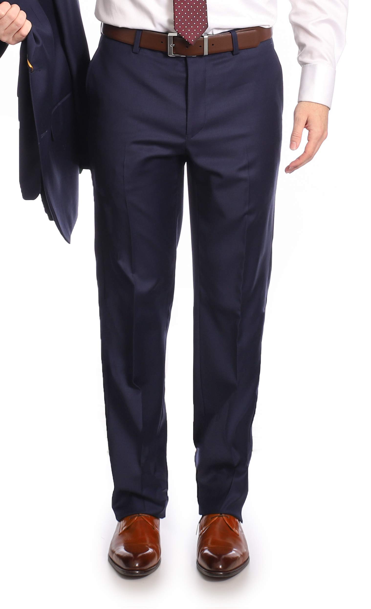 Men's Classic Fit Two-Button 100% Wool Suit Set - Perfect for Business Meetings, Weddings & Formal Events