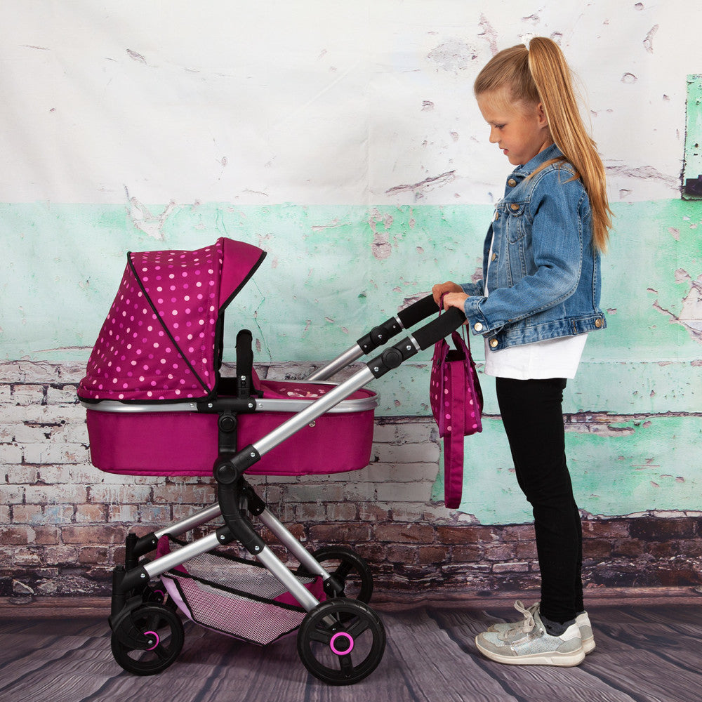 Bayer Design Deluxe City Vario Baby Doll Stroller - Premium Pushchair for Kids Pretend Play, Perfect for Indoor & Outdoor Role Play Games