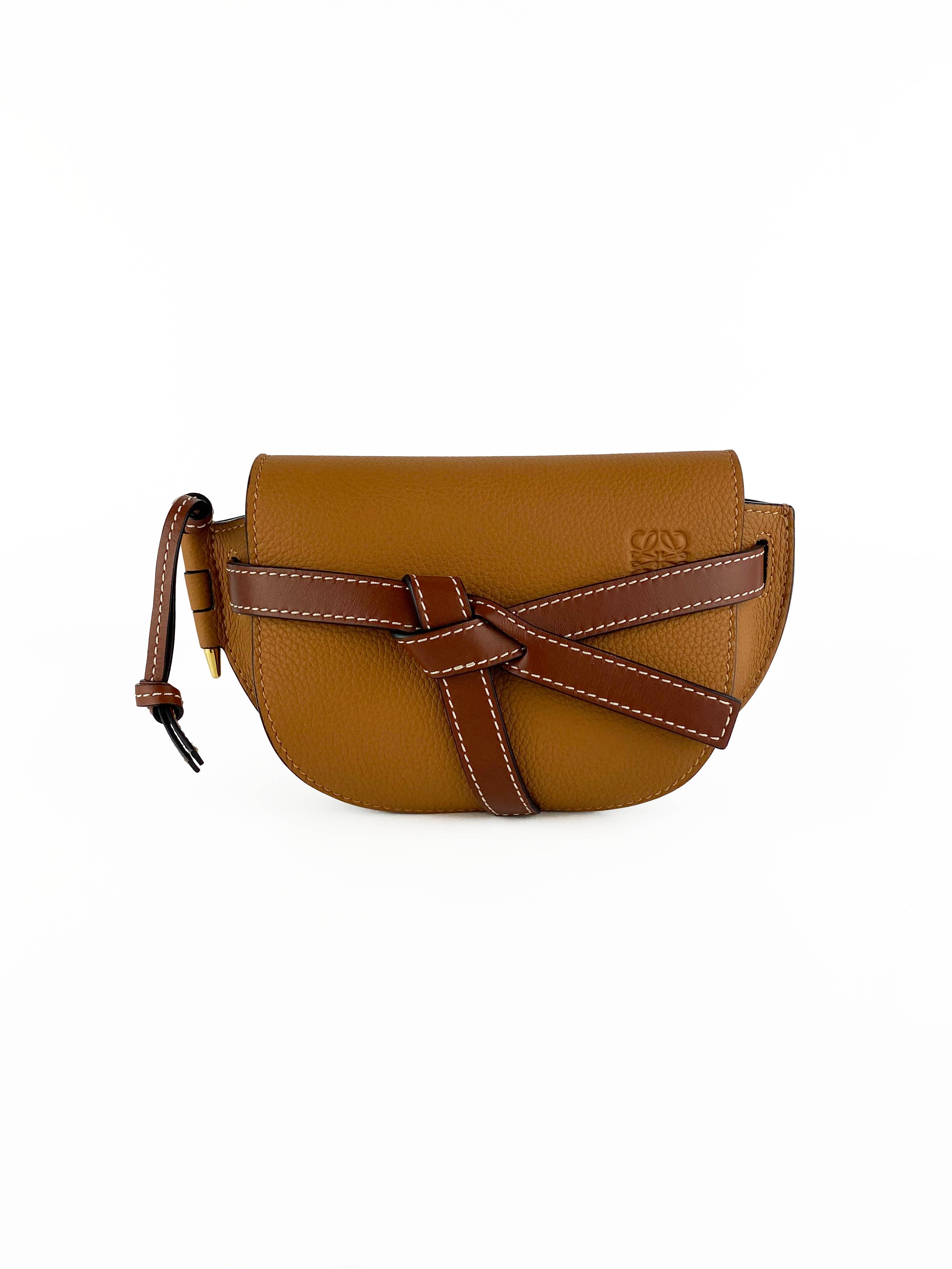 Loewe Tan Mini Gate Bag - Stylish Leather Crossbody Purse for Women | Perfect for Everyday Use, Travel & Date Nights
