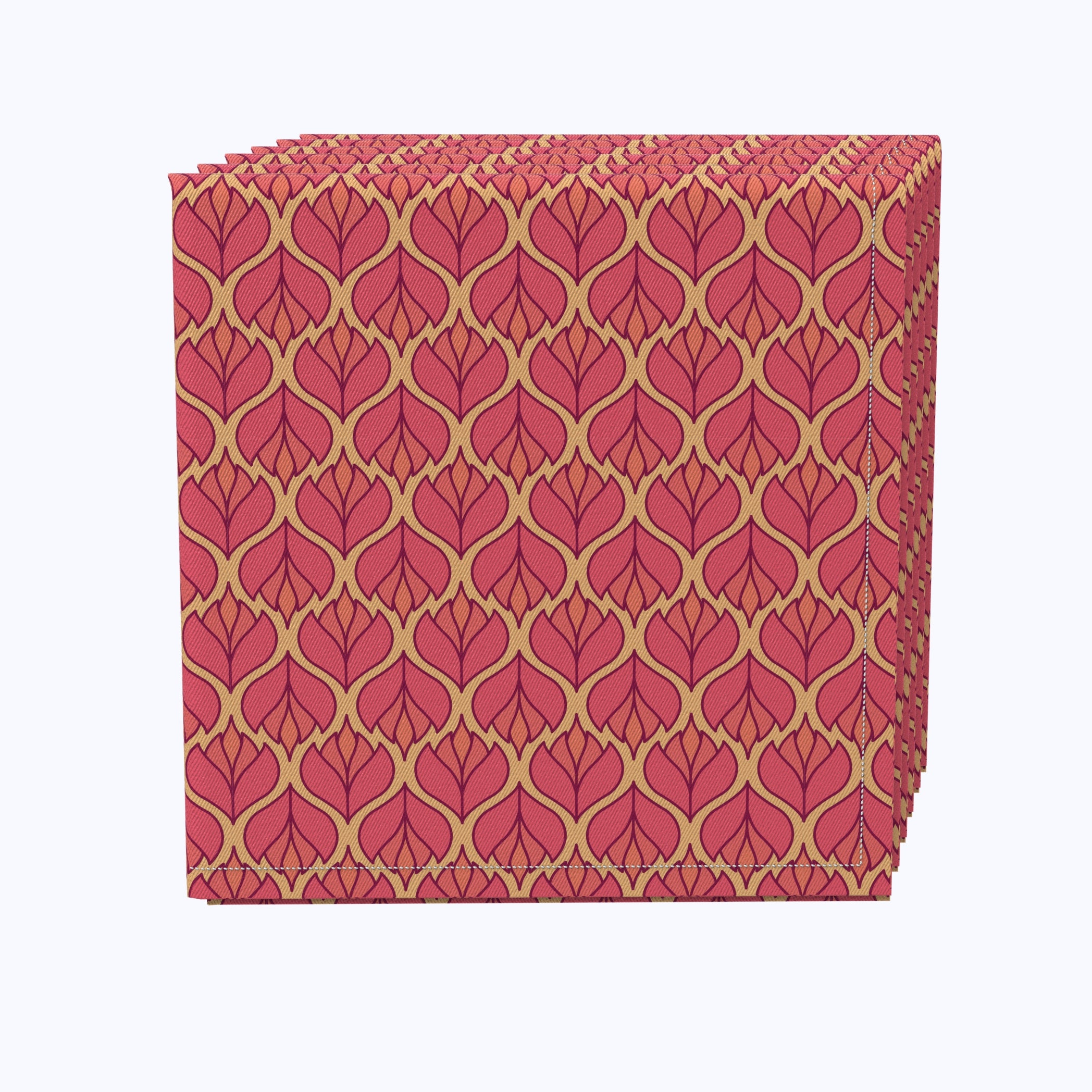 Floral 106 Cotton Napkins - Premium 100% Cotton Dinner Napkins for Formal Dining, Parties & Home Decor | Set of 4/6/12 | Washable & Reusable