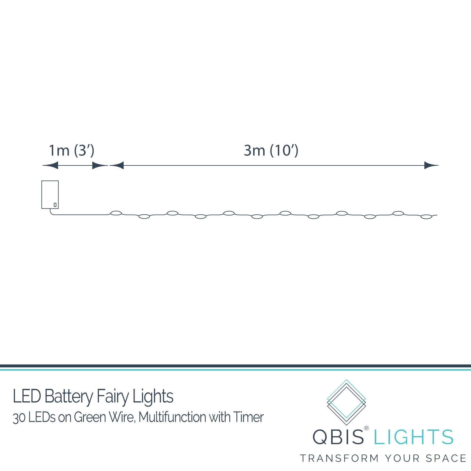 30 LED Battery Operated Christmas Lights - Warm White Waterproof Fairy String Lights with Timer for Indoor/Outdoor Holiday Decor | Perfect for Tree, Patio, Garden, Mantel & Window Decorations