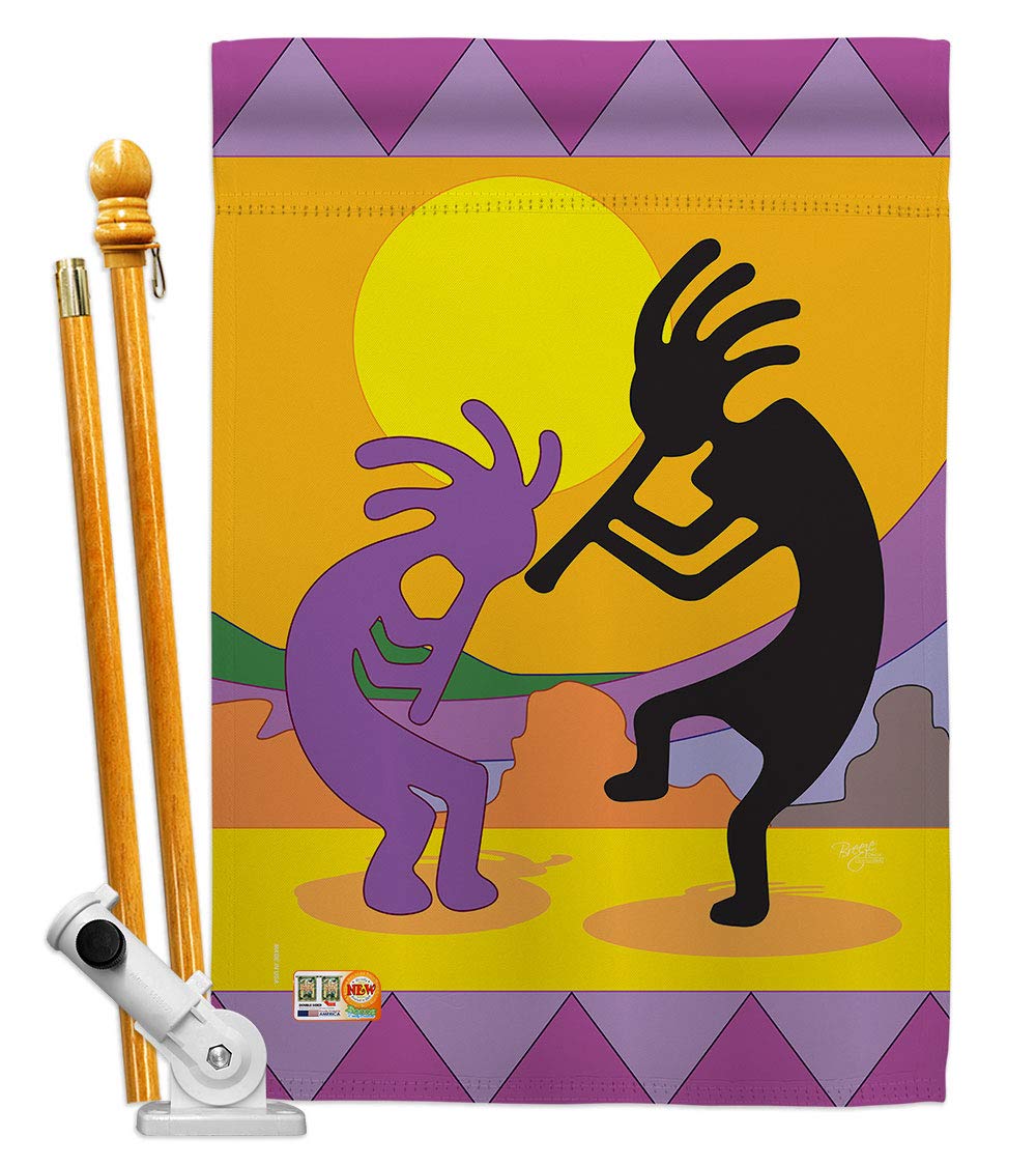 Kokopelli Southwest House Flag Set 28