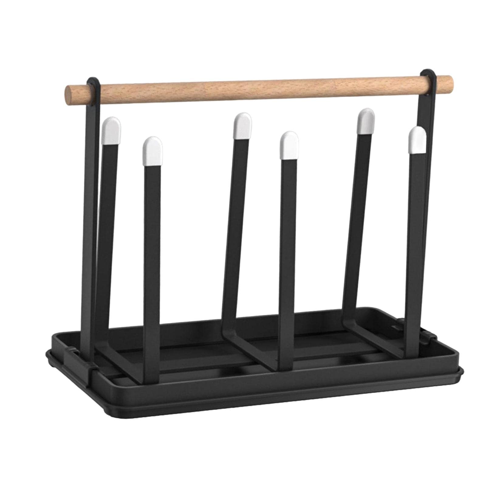 LOOM TREE® Black Countertop Mug Holder - Multi-Purpose Iron Kitchen Organizer for Coffee Cups & Utensils | Portable Storage Solution for Kitchen, Dining & Bar | Perfect for Small Spaces & Clutter-Free Countertops
