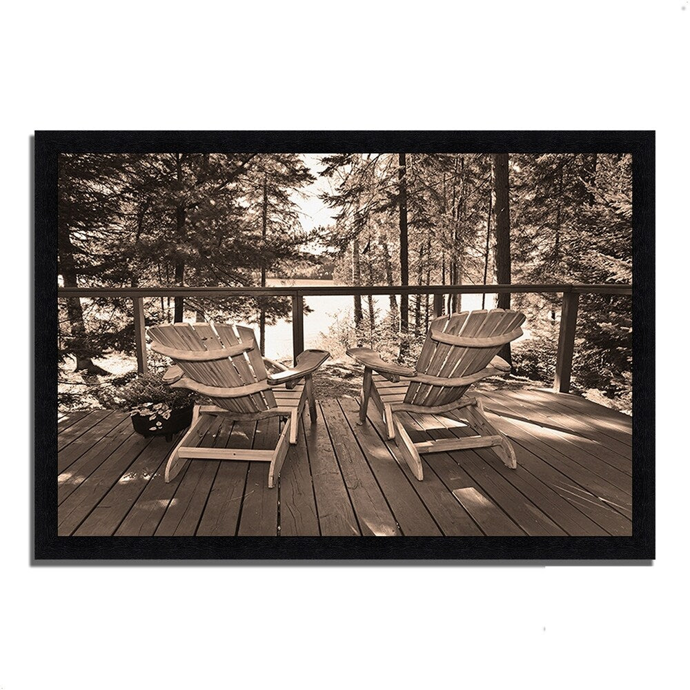 At The Lake - Stunning Framed Wall Art Print for Home & Office Decor - Perfect for Living Room, Bedroom, or Gift