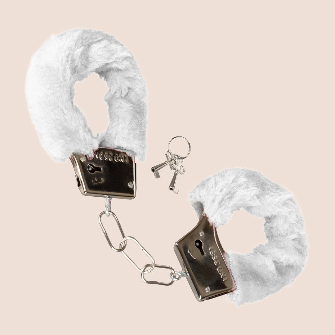 Playful Furry Handcuffs - Soft Fluffy Cuffs for Couples, Roleplay, and Fun - Perfect for Valentine's Day, Bachelorette Parties, and Spicing Up Your Relationship