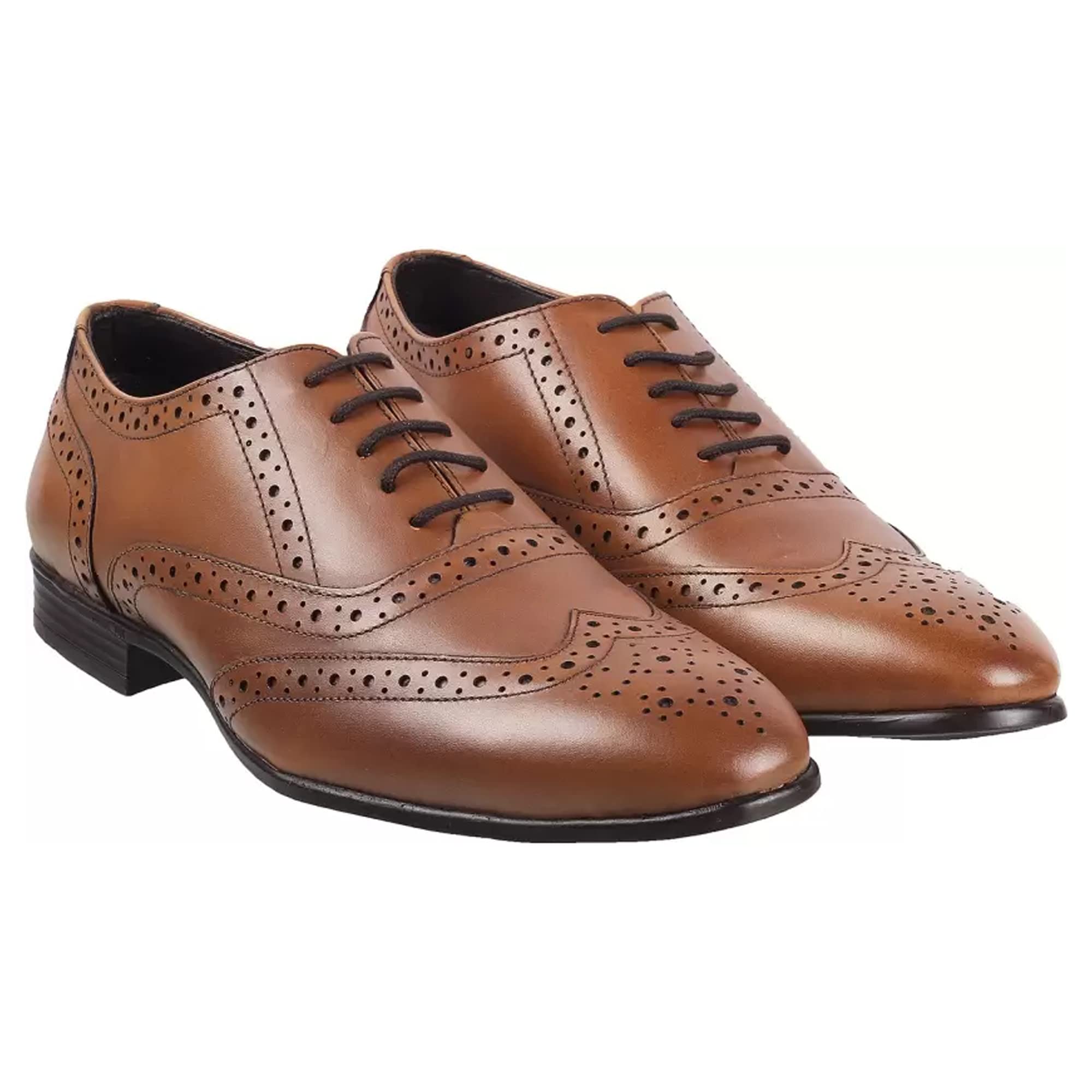Men's Classic 5-Eye Brogue Oxford Shoes - Premium Leather Dress Shoes for Business, Formal & Wedding Occasions