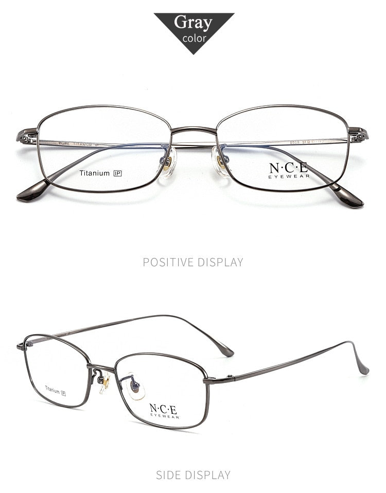 Bclear SC8508 Men's Full Rim Square Titanium Eyeglasses - Lightweight Durable Frame for Work, Reading & Everyday Wear