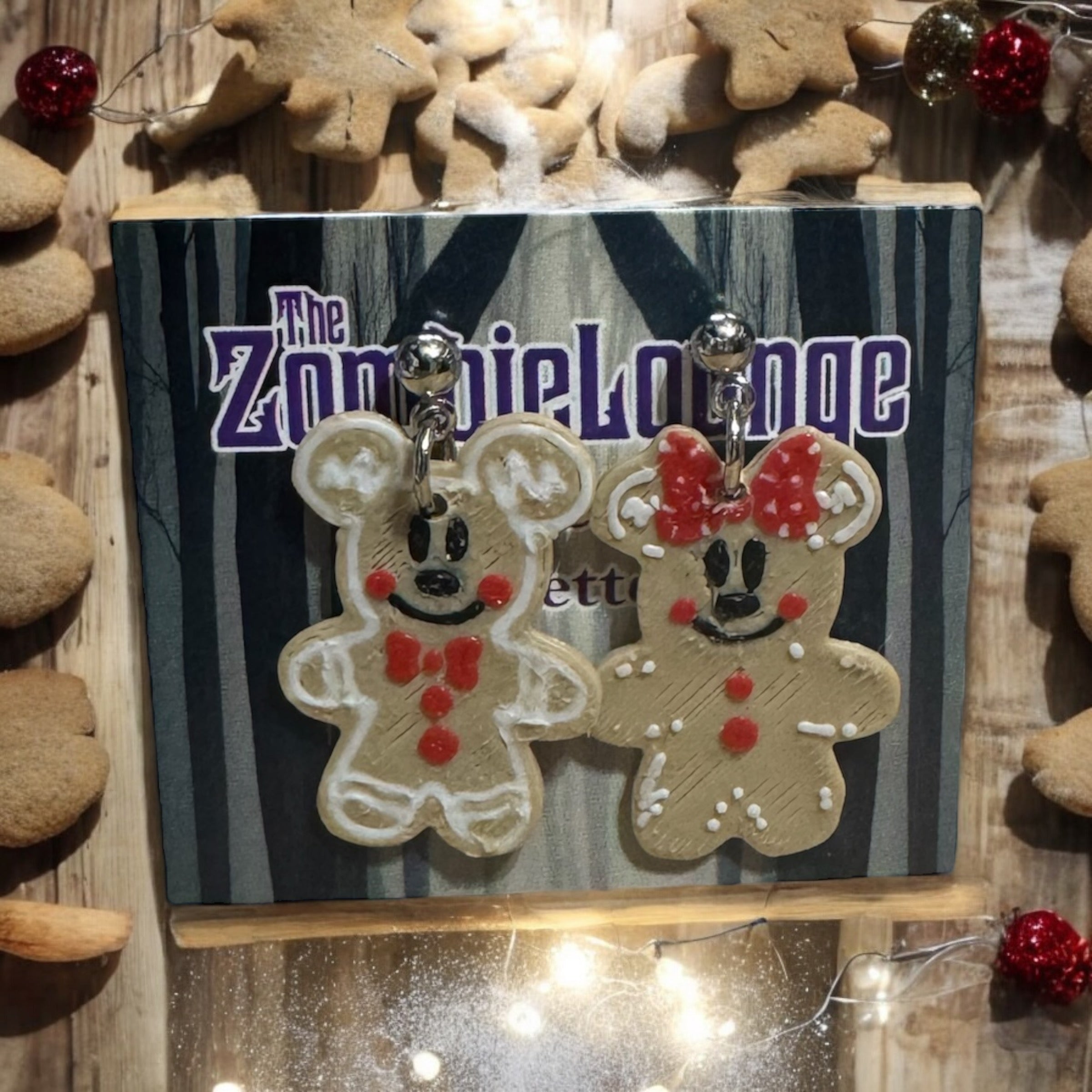 Gingerbread Cookie Earrings - Festive Holiday Dangle Earrings for Christmas, Xmas Party, and Winter Fashion Accessories