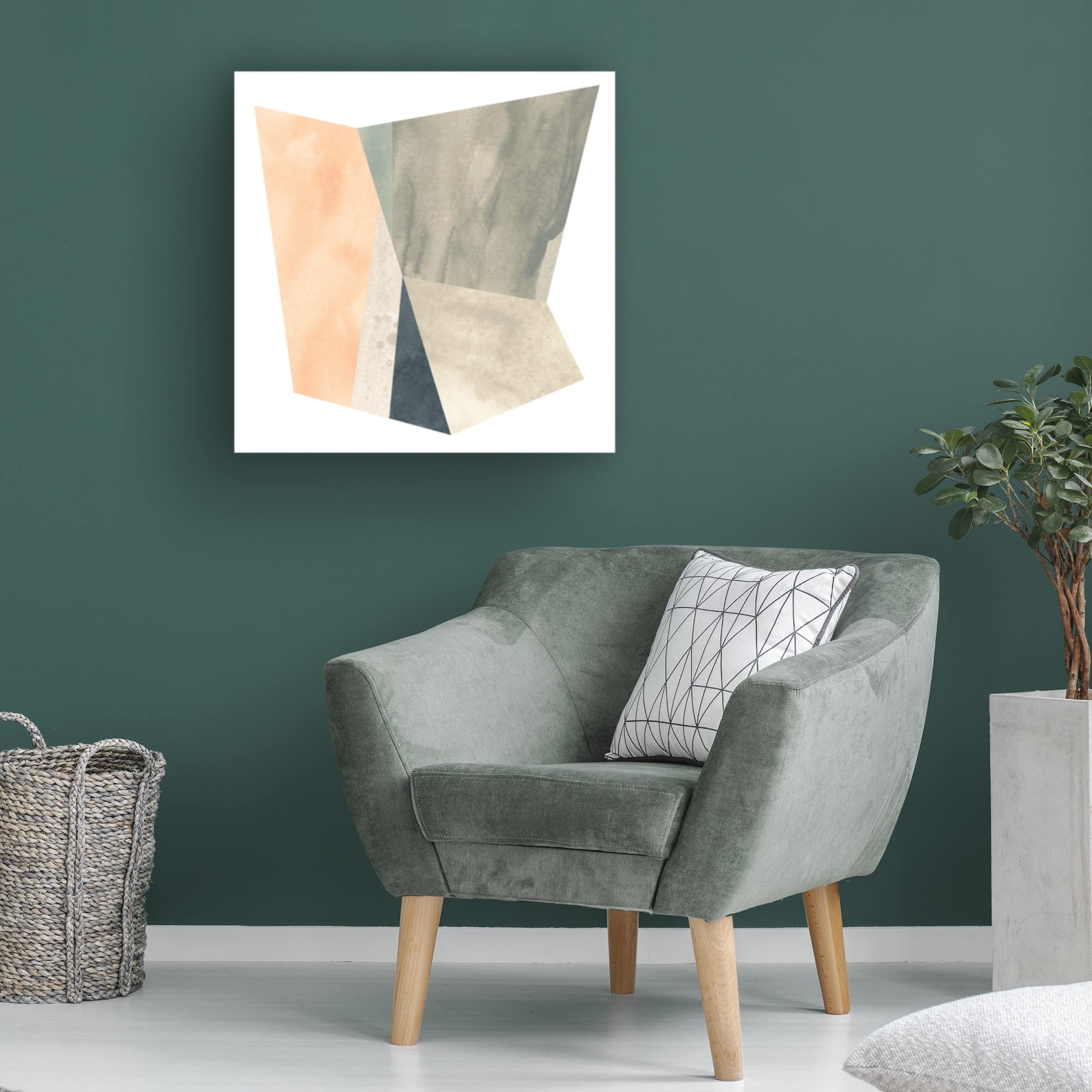 Trademark Fine Art 'Marble Origami I' Canvas Wall Art Print by June Erica Vess - Modern Abstract Home Decor for Living Room, Bedroom & Office