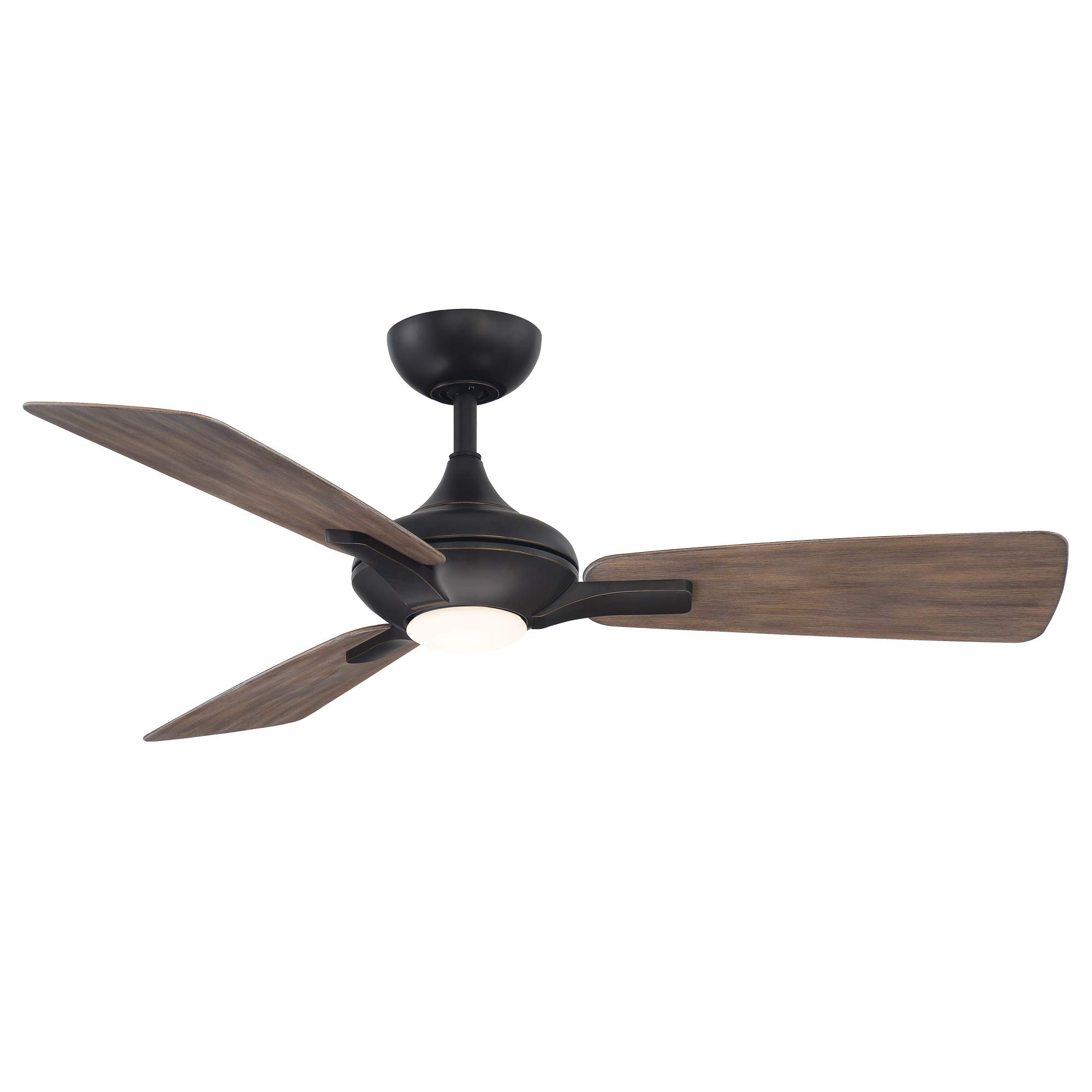 Mykonos 52in Smart Ceiling Fan with 3000K LED Light Kit, Oil Rubbed Bronze & Barn Wood Design, Remote Control, Alexa & Google Assistant Compatible, Perfect for Living Rooms, Bedrooms, and Patios