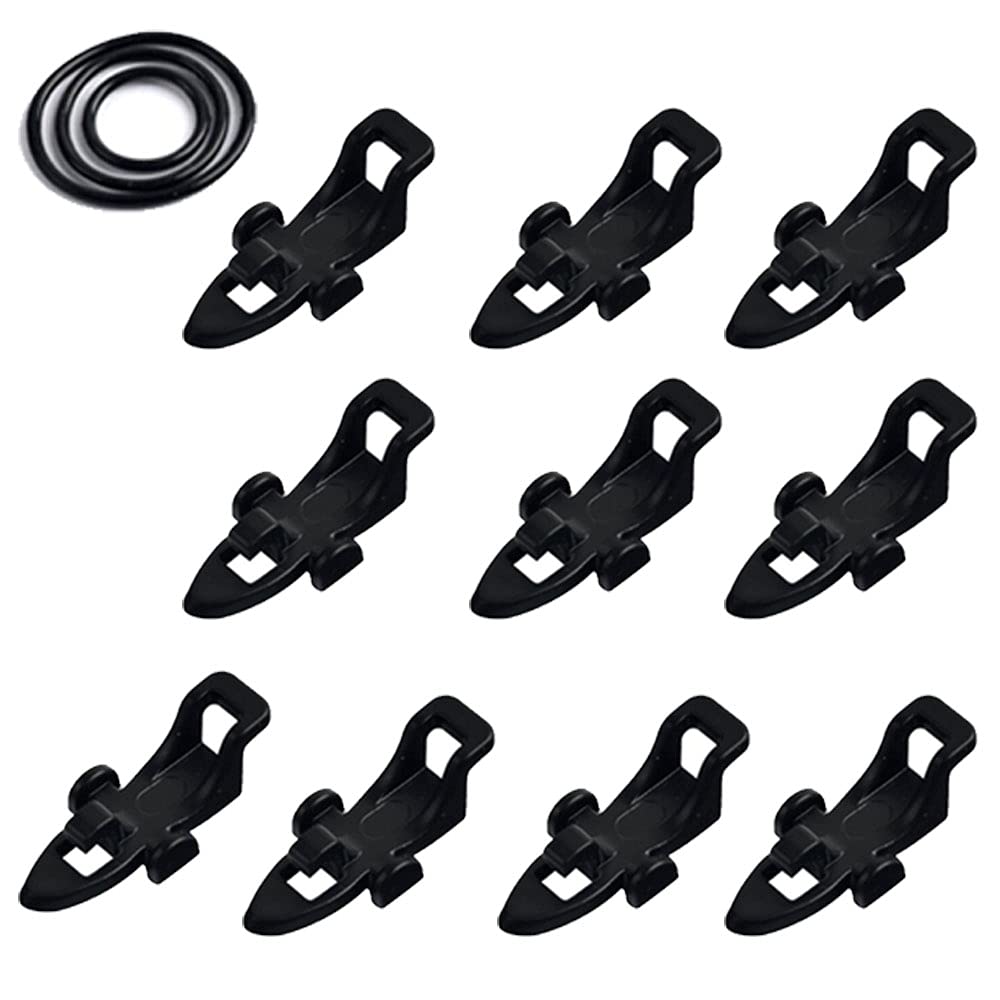 **10pcs Fishing Hook Keeper with 3 Rubber Rings - Secure Rod Holder for Saltwater & Freshwater Fishing - Perfect for Boat, Shore, and Ice Fishing**