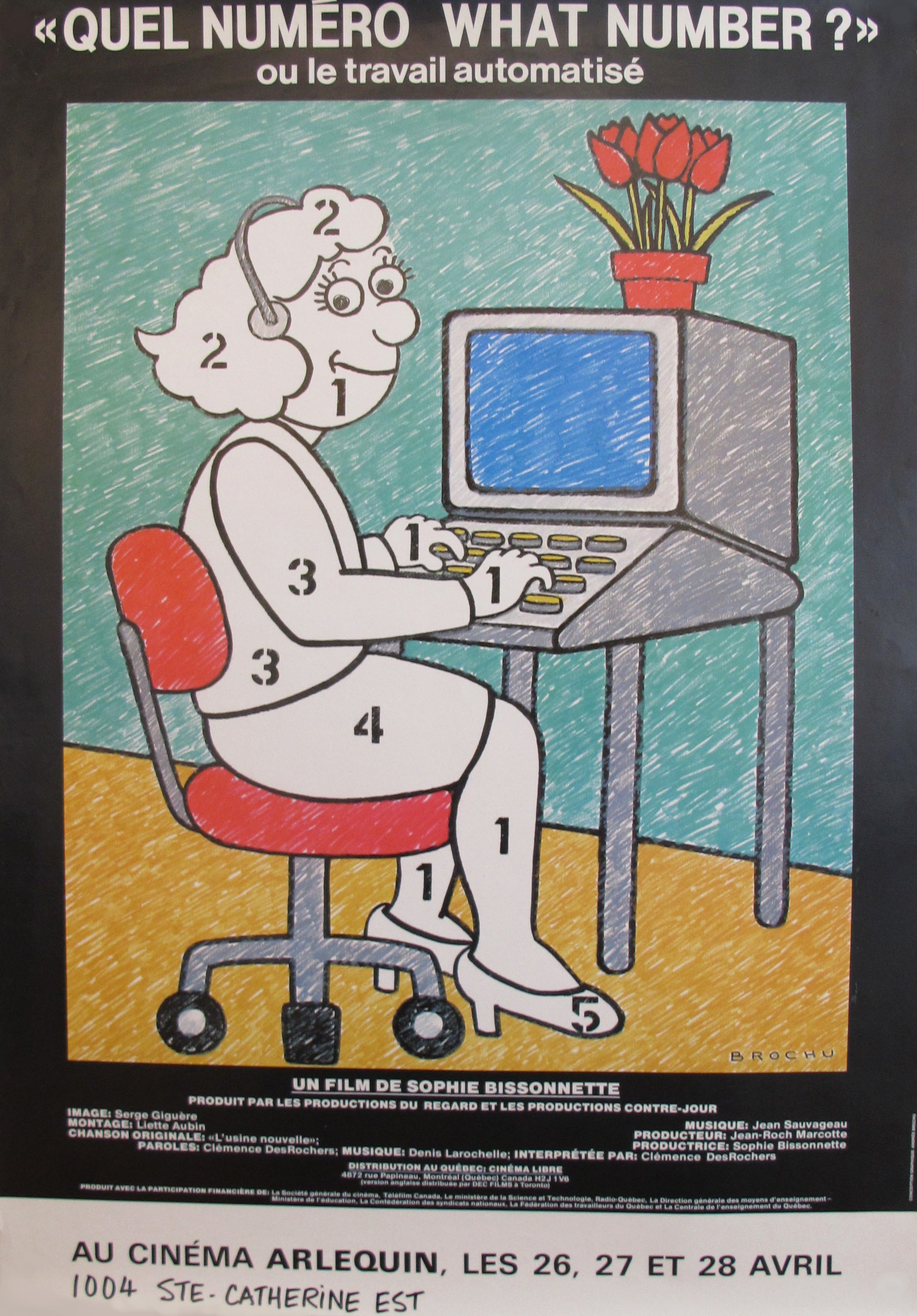 1980s Vintage Canadian Film Poster - Quel Numero What Number? - Perfect for Movie Collectors & Retro Home Decor