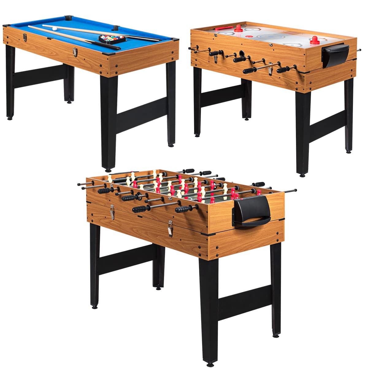 3-in-1 Multi-Game Foosball Table - 48