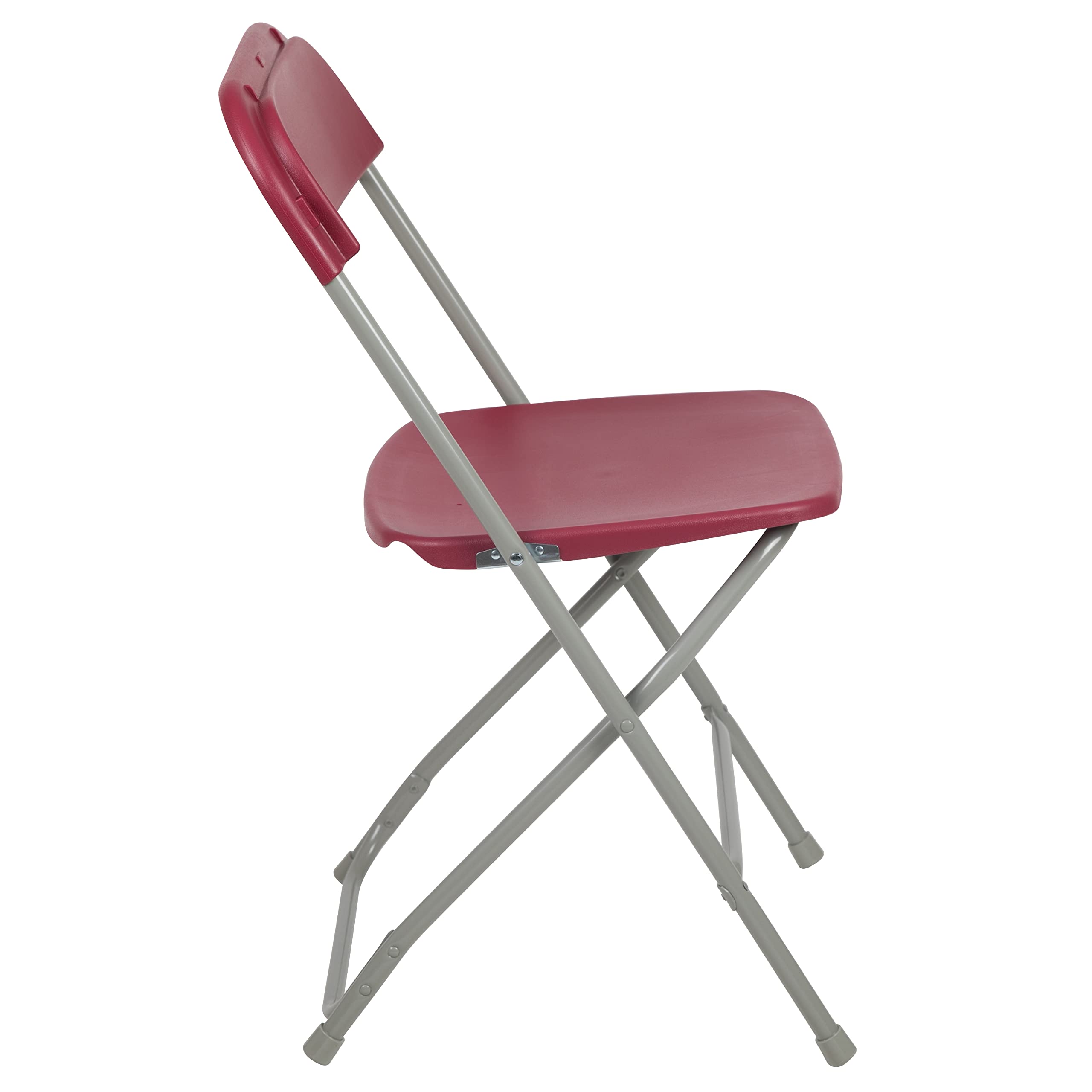 EMMA + OLIVER 4-Pack Red Plastic Folding Chairs - 650LB Weight Capacity, Lightweight & Comfortable Event Chairs for Parties, Weddings, Picnics, and Outdoor Gatherings