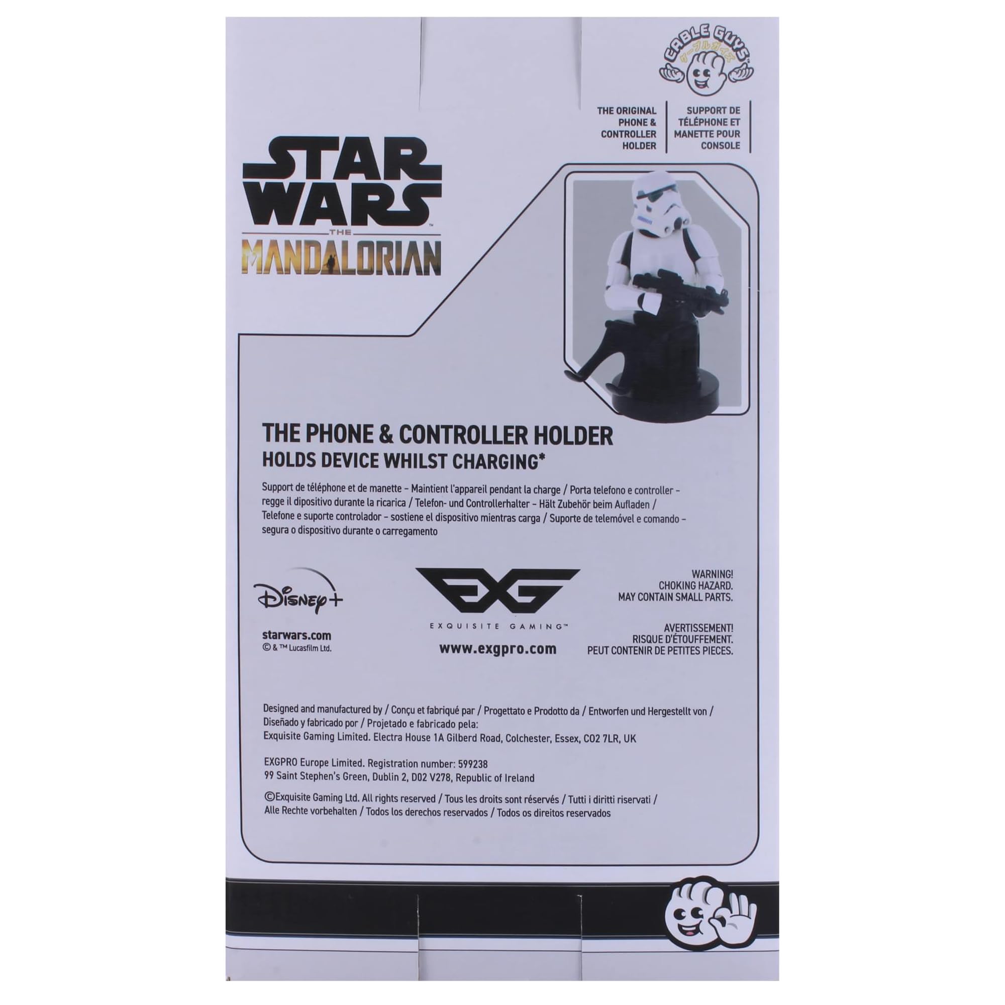 Star Wars The Mandalorian Imperial Stormtrooper Phone & Gaming Controller Holder - Officially Licensed Cable Guys Device Stand for iPhone, Android, PS5, Xbox | Perfect for Gaming Setup & Desk Organization