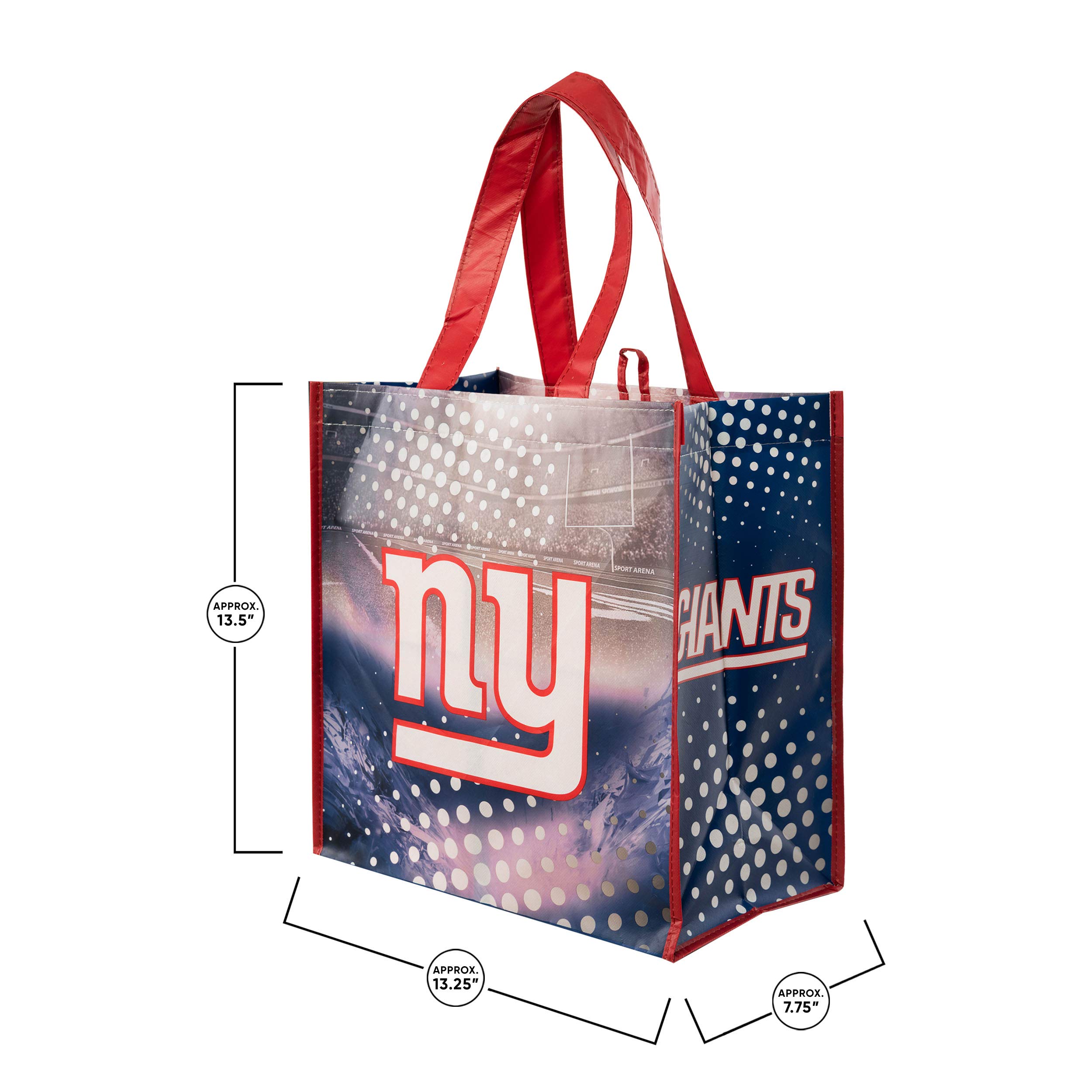 FOCO NFL Team Logo Reusable Grocery Shopping Bags - Eco-Friendly Tote Bags for Groceries, Shopping & Beach (Officially Licensed Team Designs) - Perfect for Game Day, Grocery Hauling & Outdoor Activities
