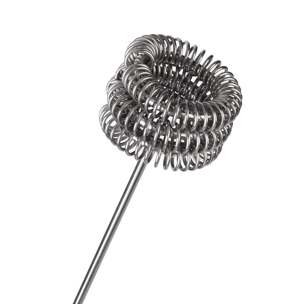 Electric Milk Frother Handheld - Stainless Steel Foam Maker for Coffee, Latte & Cappuccino - Battery Powered Mini Whisk & Blender - Perfect for Home, Office & Coffee Shops - Great for Making Frothy Drinks, Hot Chocolate & Desserts