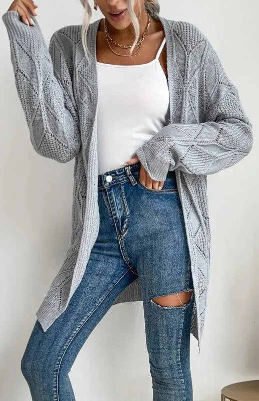Stylish Thin Twist Women's Cardigan Sweater - Lightweight Knit Open Front Wrap for Casual Outfits & Office Wear