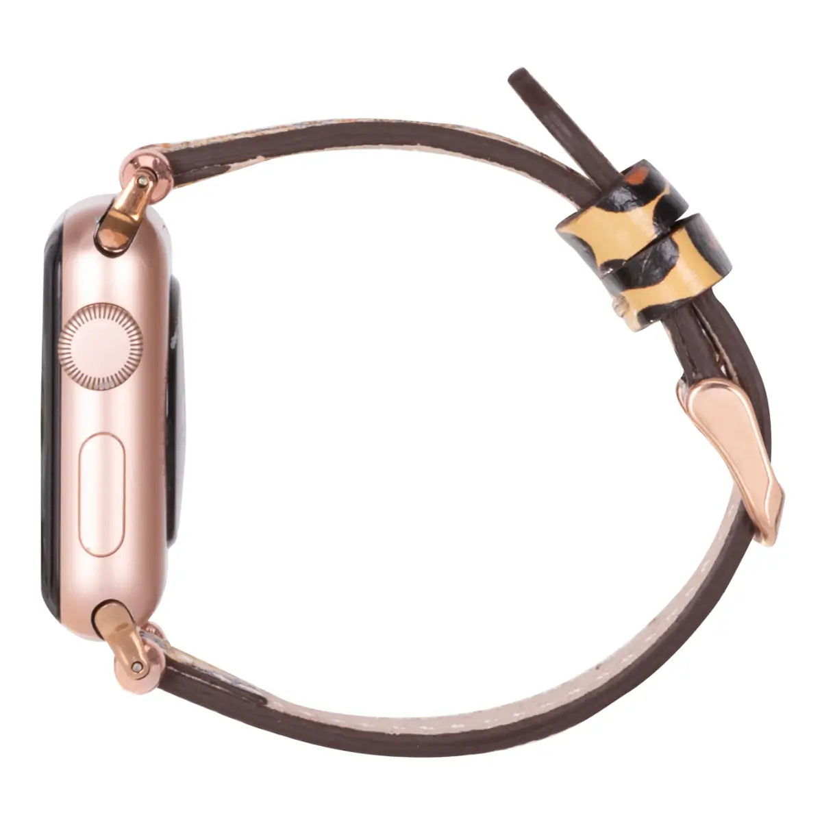 Leopard Print Genuine Leather Ultra Slim Apple Watch Band - Stylish & Durable Replacement Strap for Work, Gym & Everyday Wear
