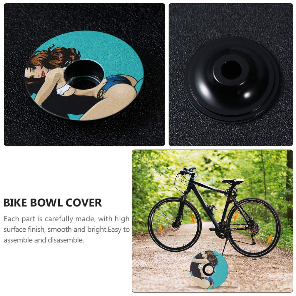 Garneck 2-Pack Bicycle Headset Cover & Fork Cap - Durable Bike Bowl Cover & Headset Hat for Mountain Bikes - Essential Bike Refit Accessories & Screw Caps for Cycling Maintenance & Upgrades