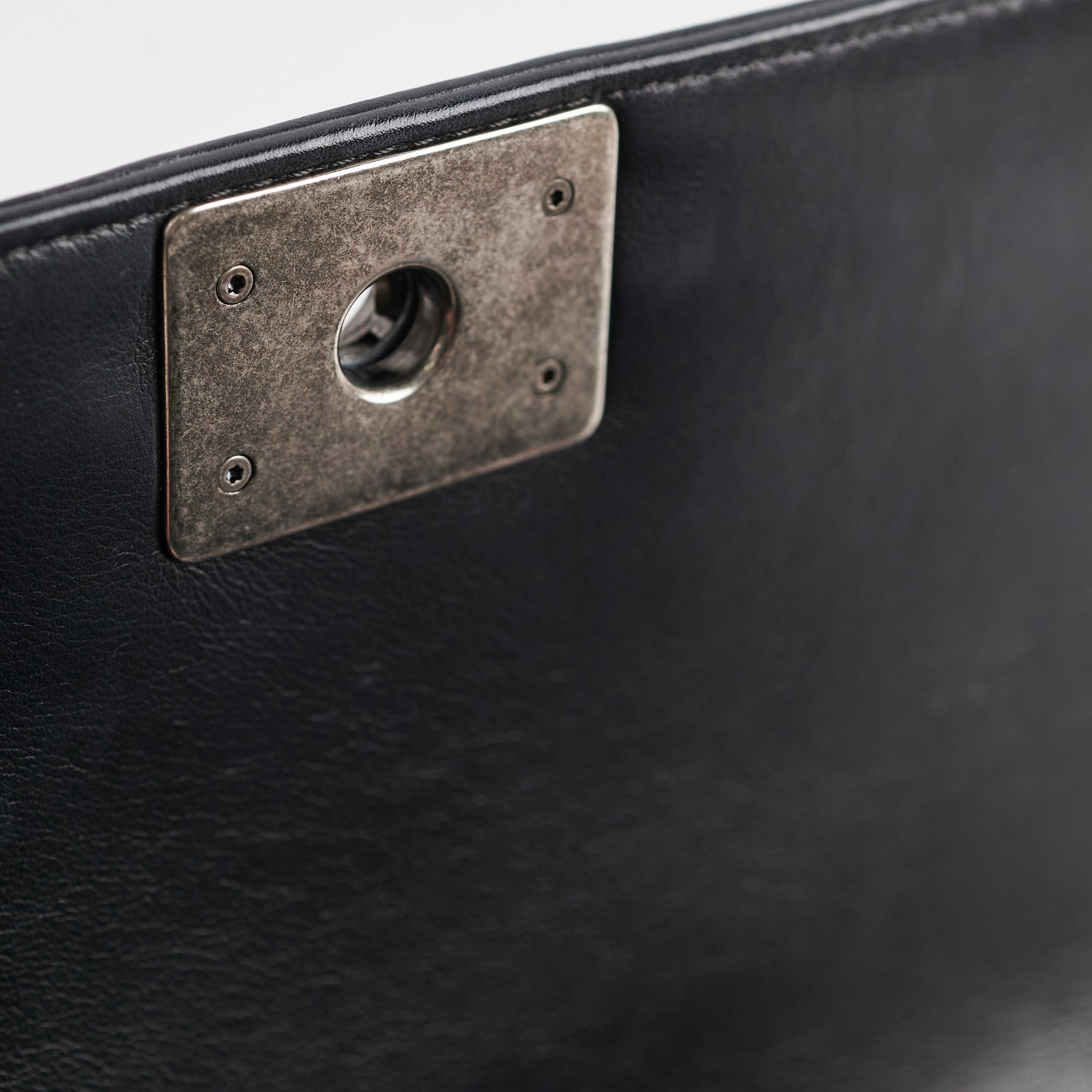 Chanel Old Medium Boy Black Leather Shoulder Bag - Classic Series 19 | Luxury Designer Handbag for Women | Perfect for Evening Events, Parties & Special Occasions