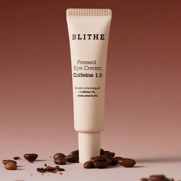 BLITHE Pressed Eye Cream with Caffeine 1.0 - 20ml Dark Circle & Puffiness Reducer for Bright, Youthful Eyes - Perfect for Morning & Night Skincare Routine