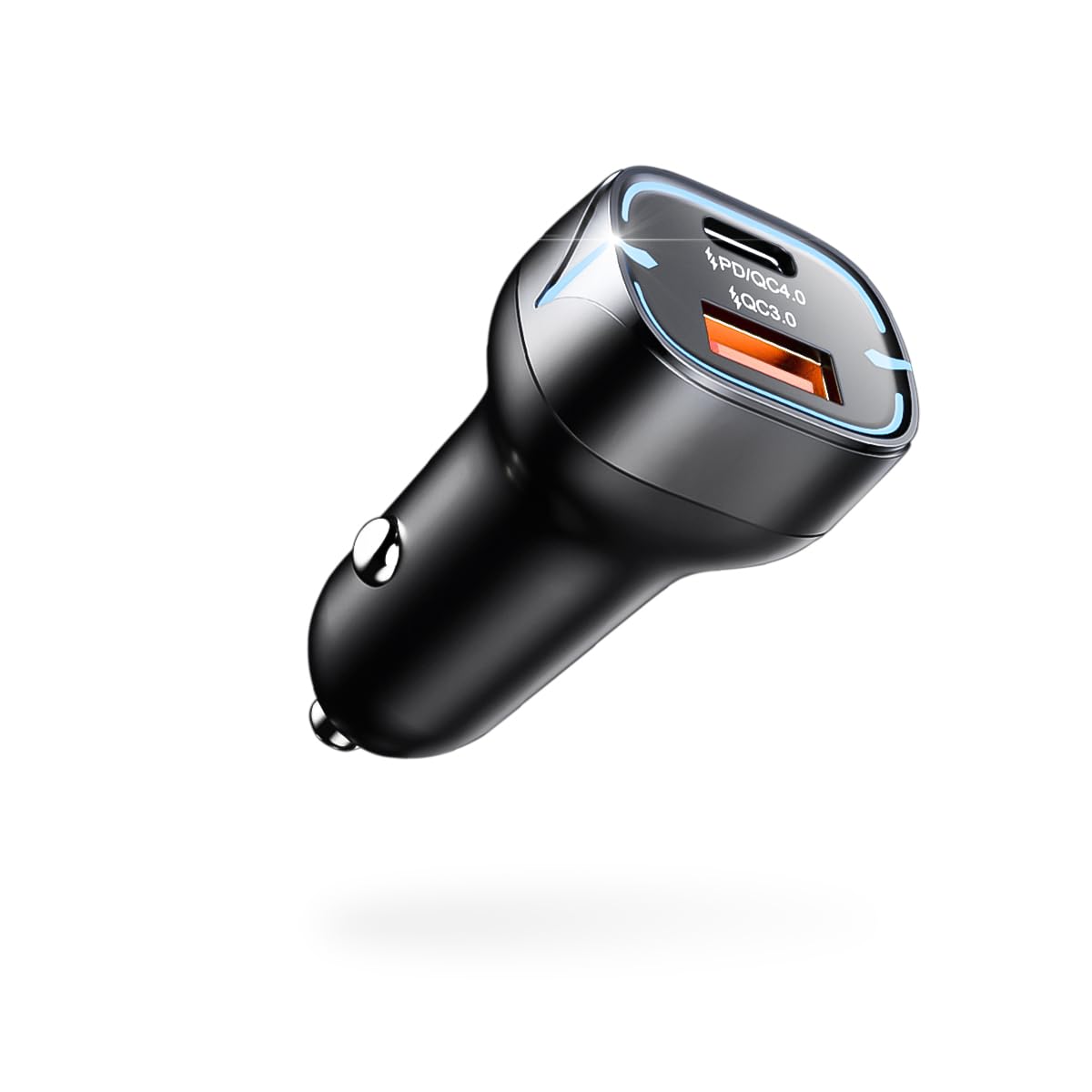 Dual Port 52W PD & QC4.0 Fast Car Charger Adapter - USB C Quick Charge Compatible with iPhone 12/Pro/Pro Max/11, Samsung Galaxy Note 8/S9/S8 - Perfect for Road Trips, Commuting & Emergency Charging in Your Vehicle