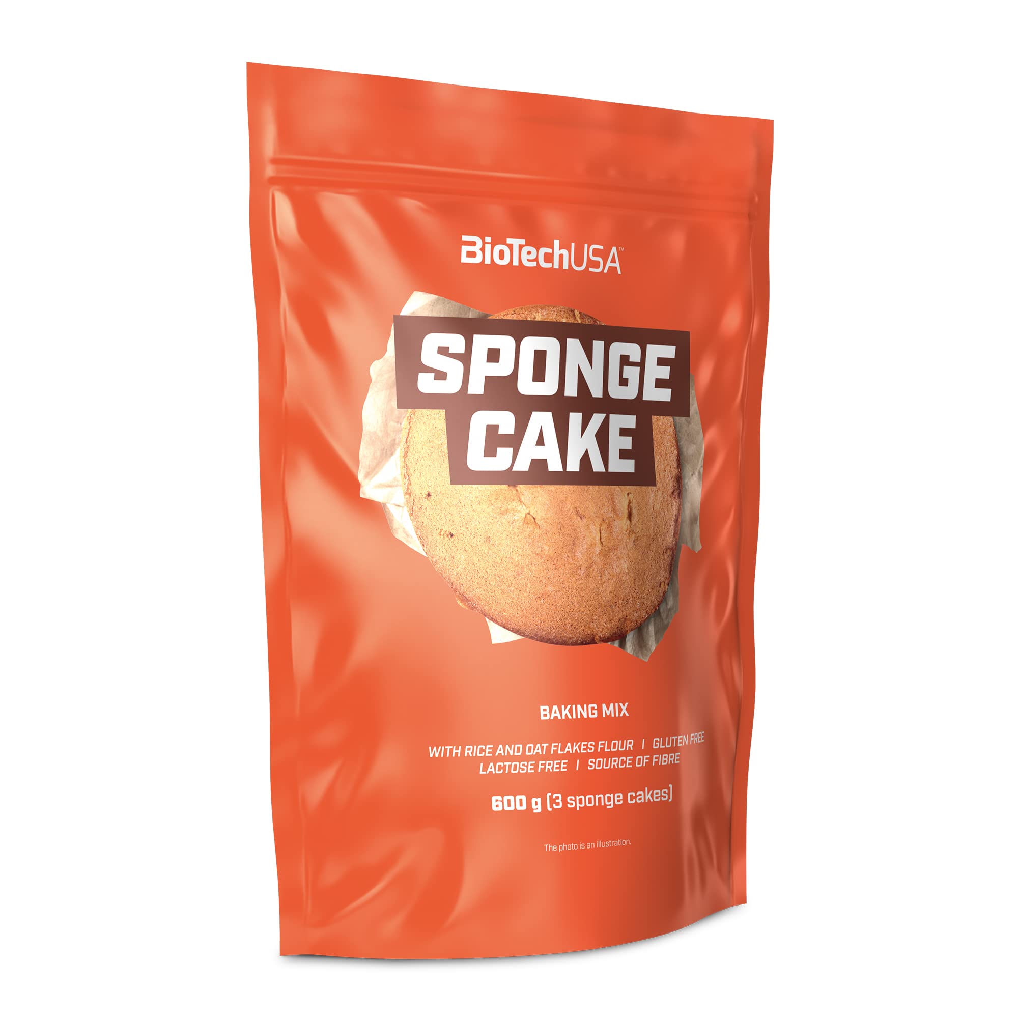 BioTechUSA Sponge Cake Baking Mix 600g - Easy Homemade Cake Mix for Delicious Desserts | Perfect for Birthdays, Parties & Family Gatherings