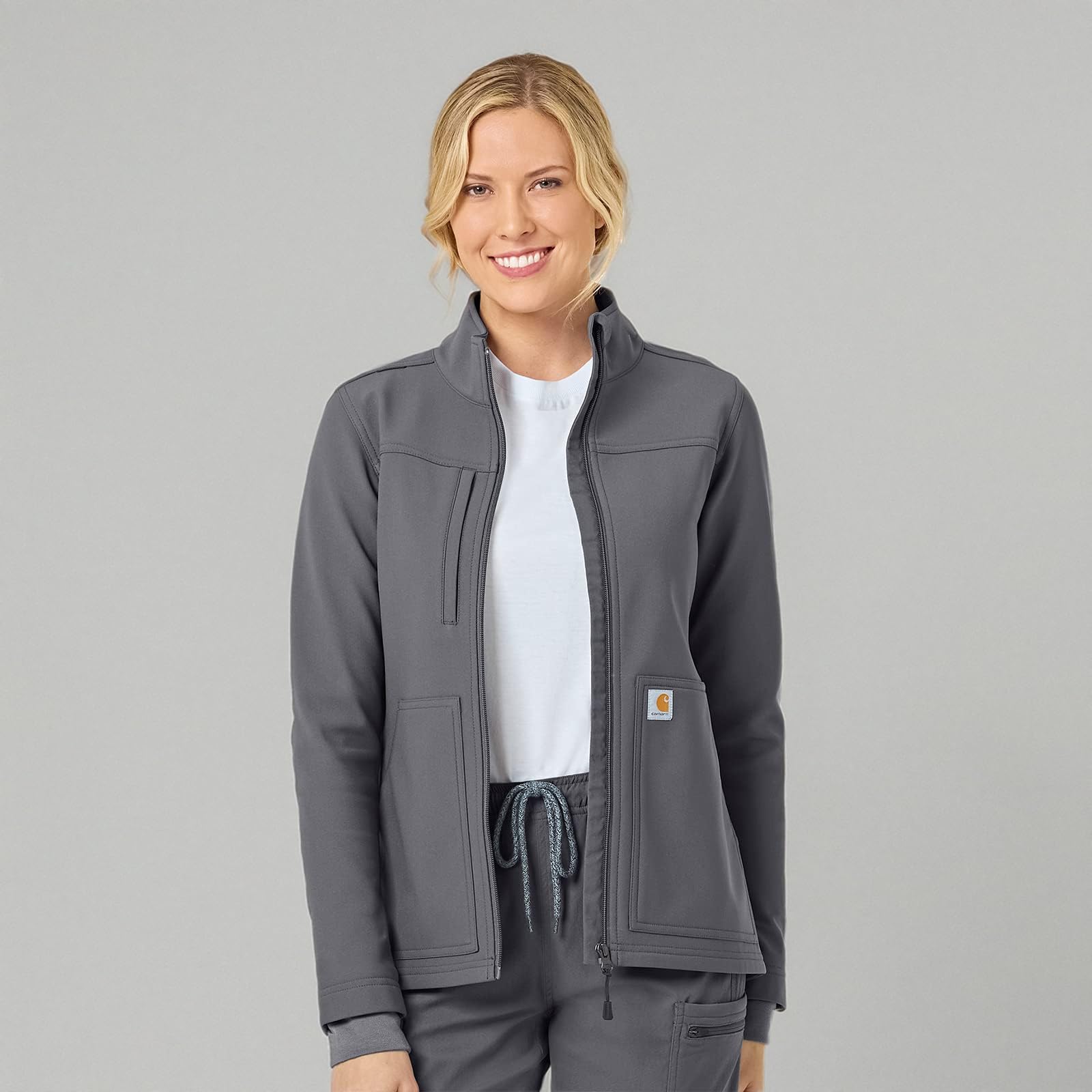 Carhartt Women's Rugged Flex Bonded Fleece Jacket - Warm Workwear for Outdoor Jobs & Winter Activities | Durable & Comfortable for Construction, Hiking & Cold Weather