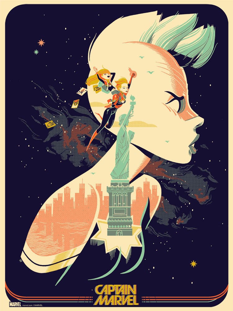 Captain Marvel Official Movie Poster - High Quality Print for Home, Office & Theater Decor - Perfect for Marvel Fans & Collectors