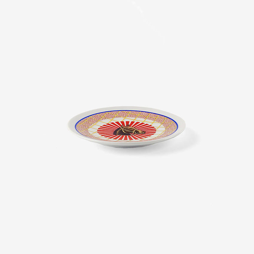 Bitossi Home Bel Paese Little Plate with Horse Design - Perfect for Dining, Decor, and Italian-Themed Parties