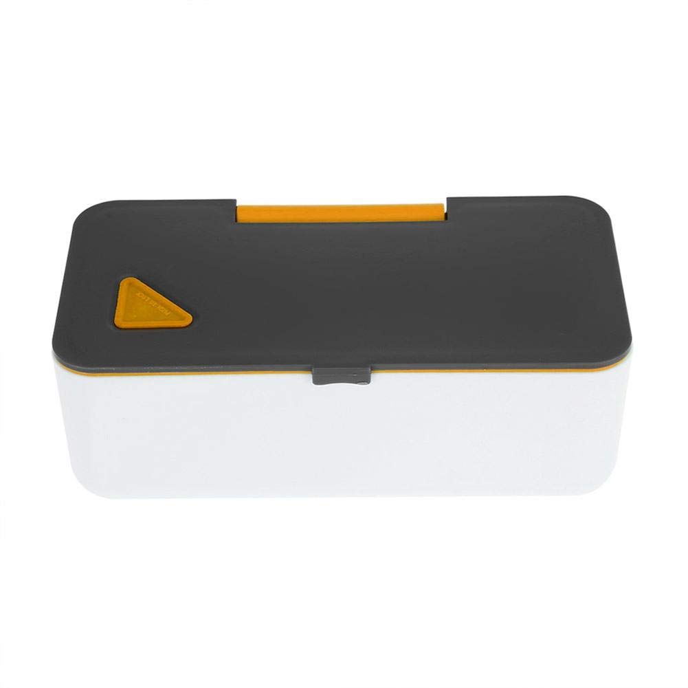 Single Layer Plastic Bento Lunch Box with Phone Stand - Microwave Safe Food Container for Adults & Students (Orange) | Perfect for Office, School, Picnics & Meal Prep