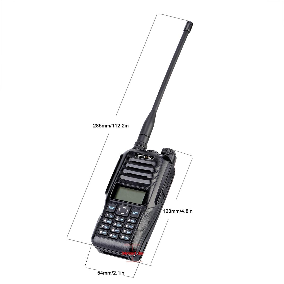Retevis RT56 Fireproof Two Way Radio - Dual Band Walkie Talkie with 1800mAh Battery, Explosion-Proof Design & Built-in Flashlight | Professional Emergency Communication for Fire Department, Fire Rescue, Gas Station & Industrial Safety (2 Pack) | Perfect for Firefighting, Hazardous Environments & Outdoor Adventures