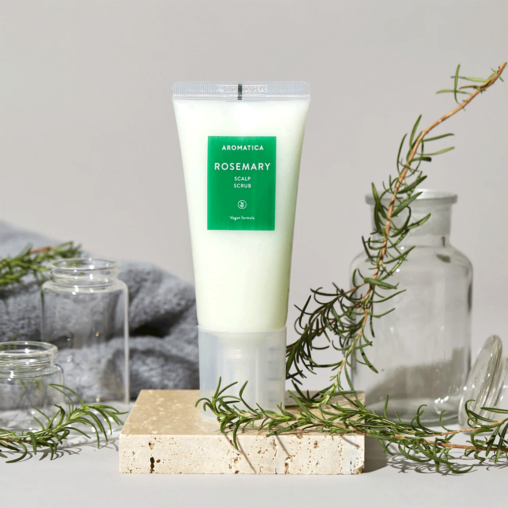 AROMATICA Rosemary Scalp Scrub 165g - Exfoliating Treatment for Dry Scalp & Dandruff Relief - Natural Hair Care for Scalp Health - Perfect for Deep Cleansing & Stimulating Hair Growth