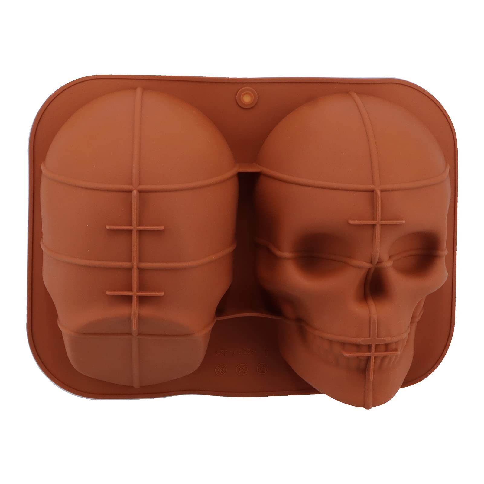 3D Silicone Skull Cake Mold - DIY Baking Tool for Halloween, Birthday & Themed Party Desserts - Perfect for Cupcakes, Cakes & Pastry Decoration