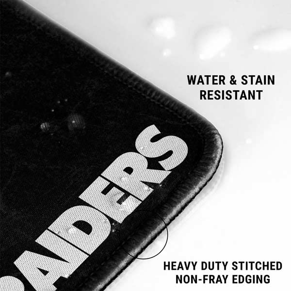 Official Las Vegas Raiders NFL Gaming Mouse Pad - Medium Size with Distressed Design, Stitched Edges, Non-Slip Rubber Base & Waterproof Surface | Perfect for Gaming, Office Work & Computer Desks