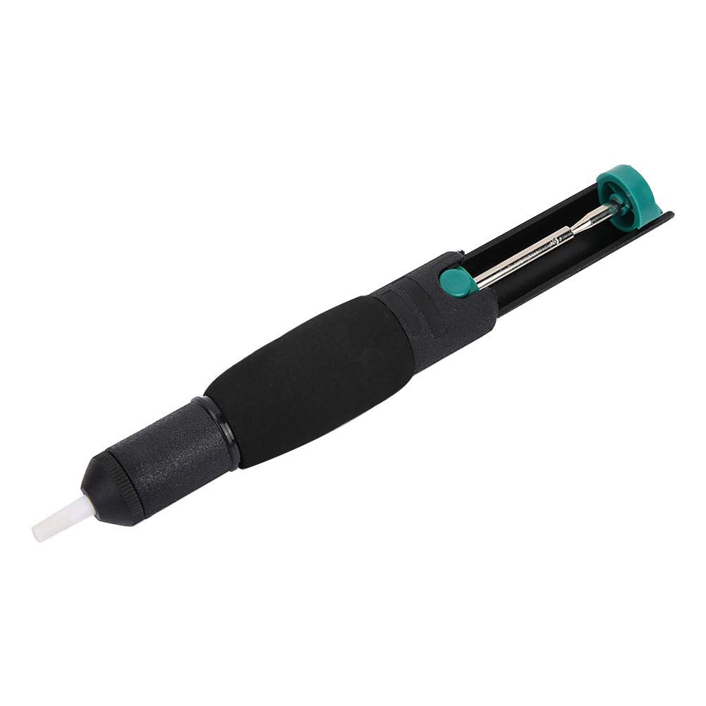Professional Desoldering Pump & Solder Sucker Tool with Wick - Portable Vacuum Suction for Electronics Repair, DIY Projects, and PCB Maintenance (Gray) - Perfect for Removing Solder from Circuit Boards, Wires, and Components