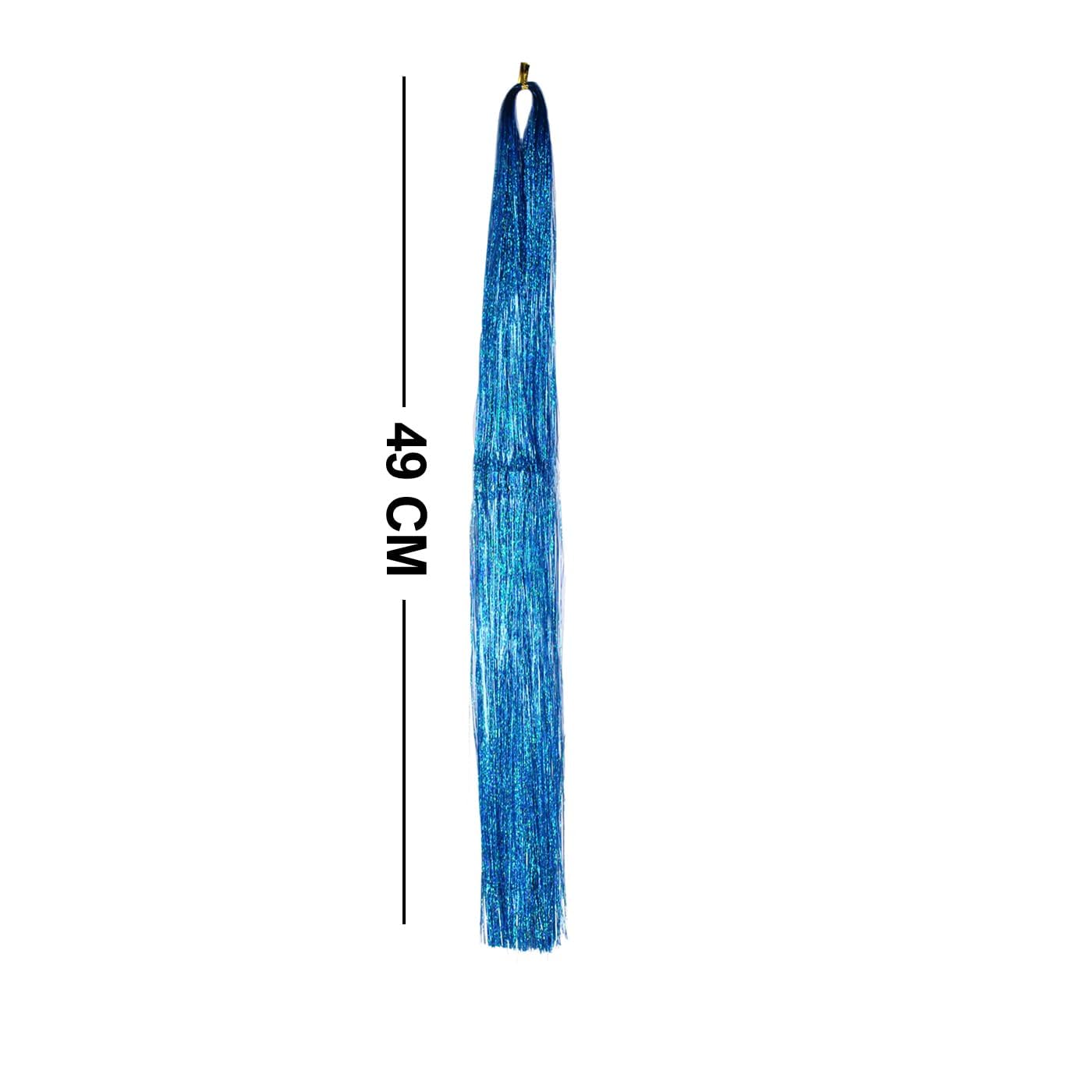 INAAYA Hair Tinsel Glitter Extensions - Sparkle Hair Highlights for Women & Girls (Pack of 1, Color M11) | Perfect for Parties, Festivals, Prom & Special Occasions