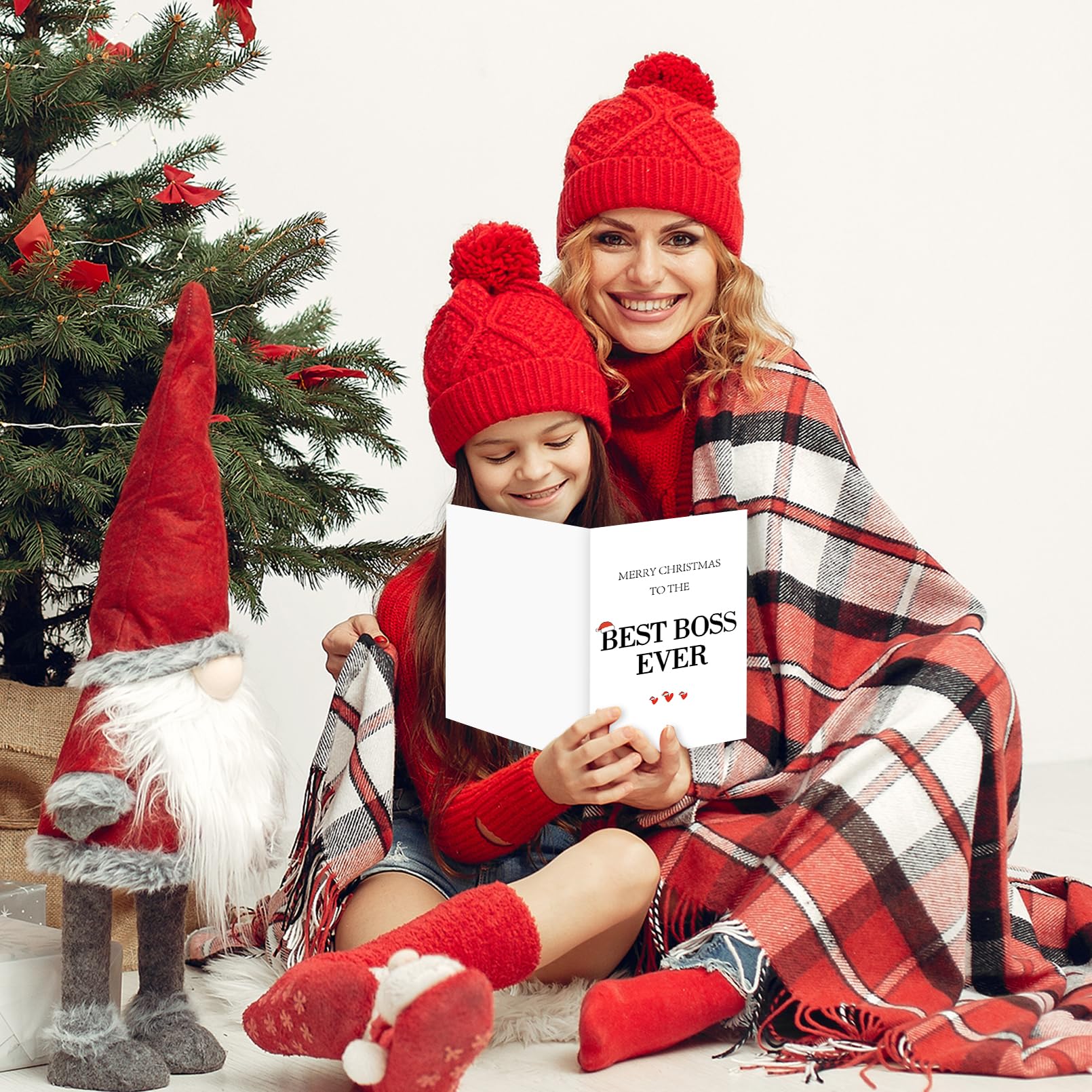 Funny Christmas Cards for Boss & Mentor - Humorous Holiday Greeting Cards for Employees to Gift Their Manager - Best Christmas Card Gifts for Women & Men Bosses - Perfect for Office Celebrations & Holiday Wishes