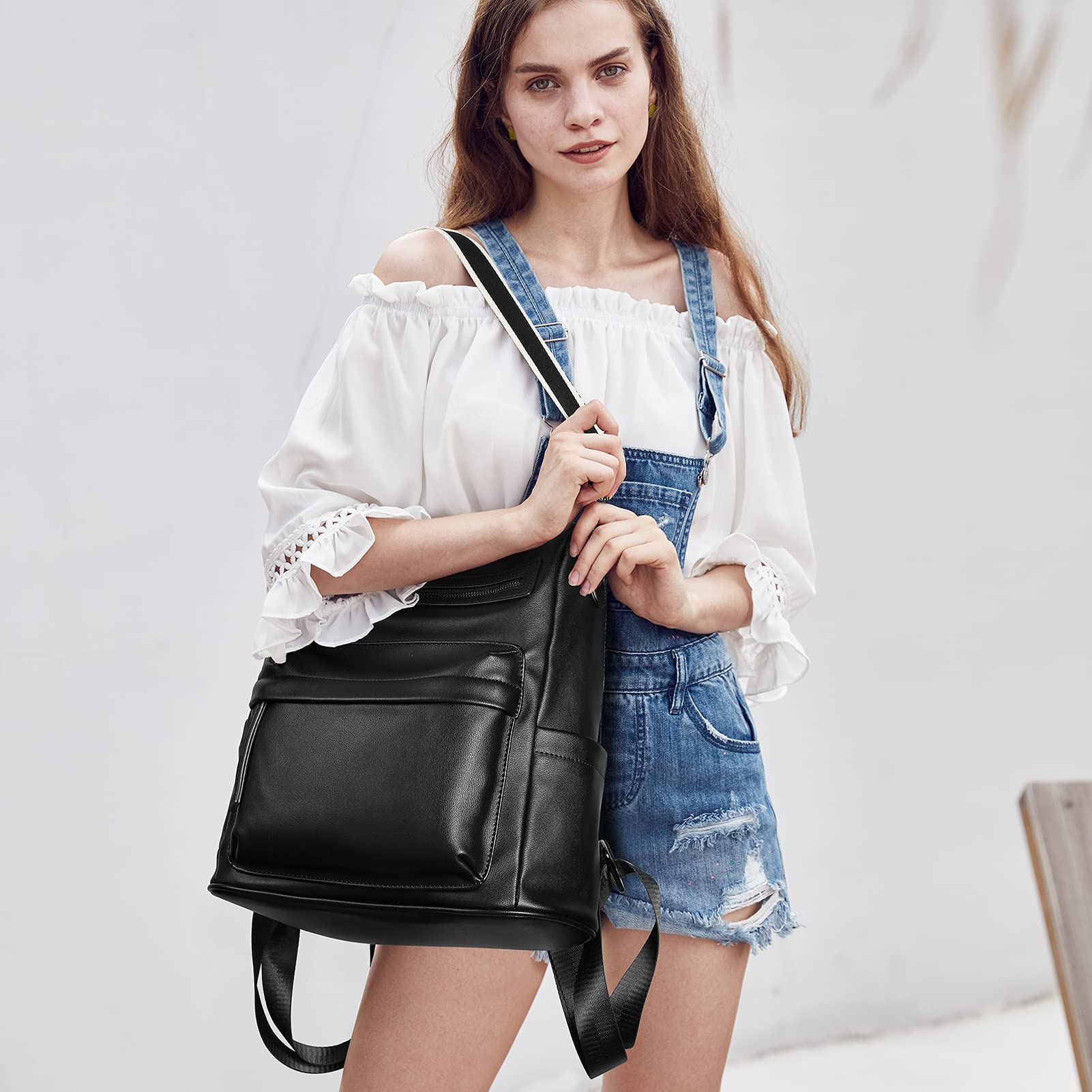 Telena Women's Vegan Leather Backpack Purse - Large Travel Backpack for College, Work & Commuting with Stylish Tassel | Perfect for School, Office, Daily Use & Weekend Getaways