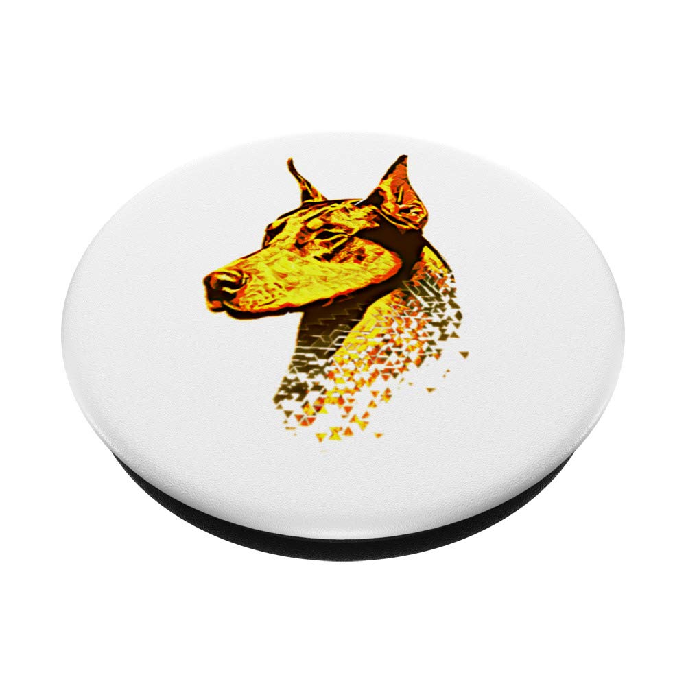 Doberman Pinscher Gold Phone Holder & Tablet Stand with Grip - Perfect for Hands-Free Viewing, Gaming, and Video Calls at Home, Office, or Travel