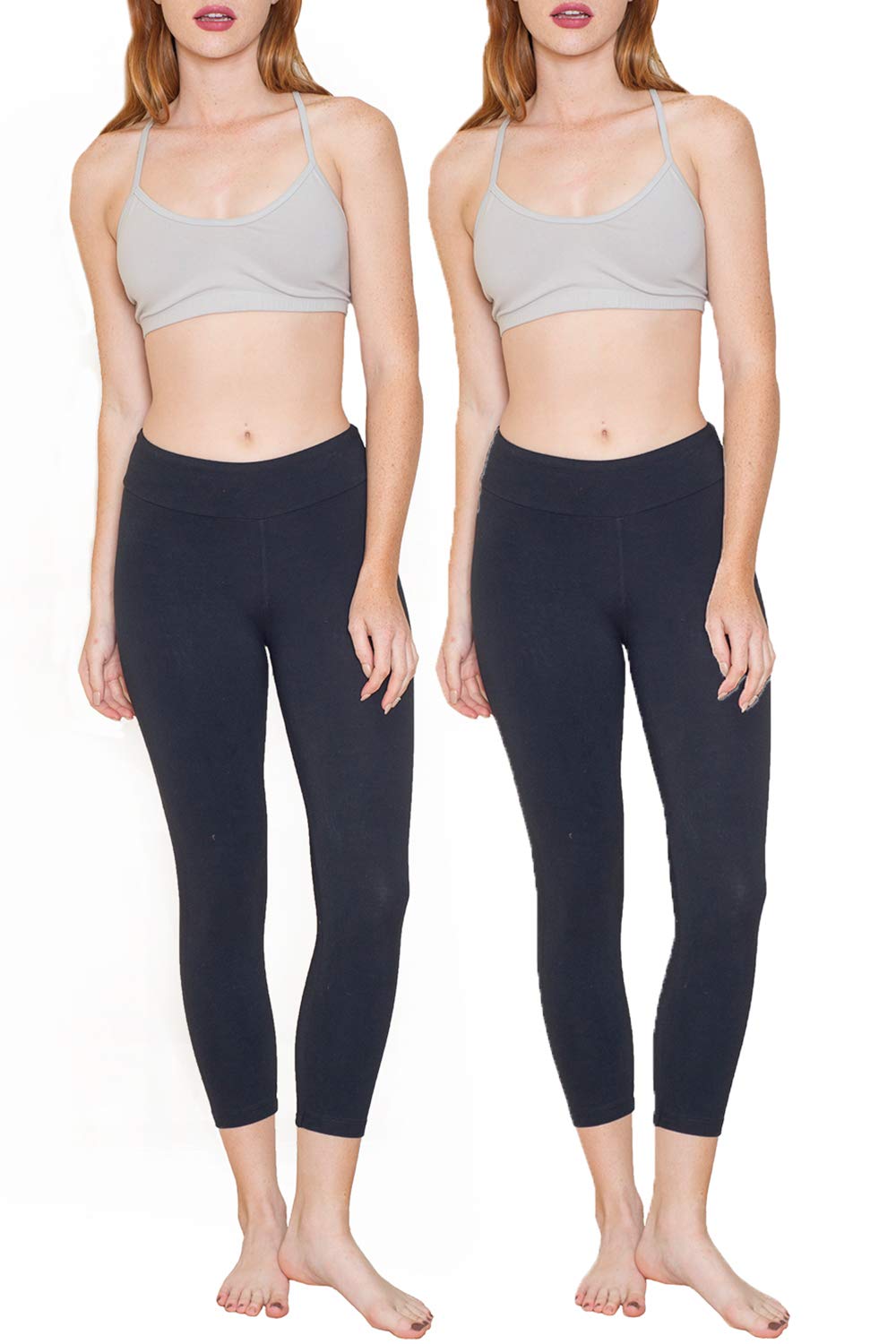 Organic Cotton Cropped Leggings for Women - Eco-Friendly Capri Pants | Perfect for Yoga, Workouts & Casual Wear